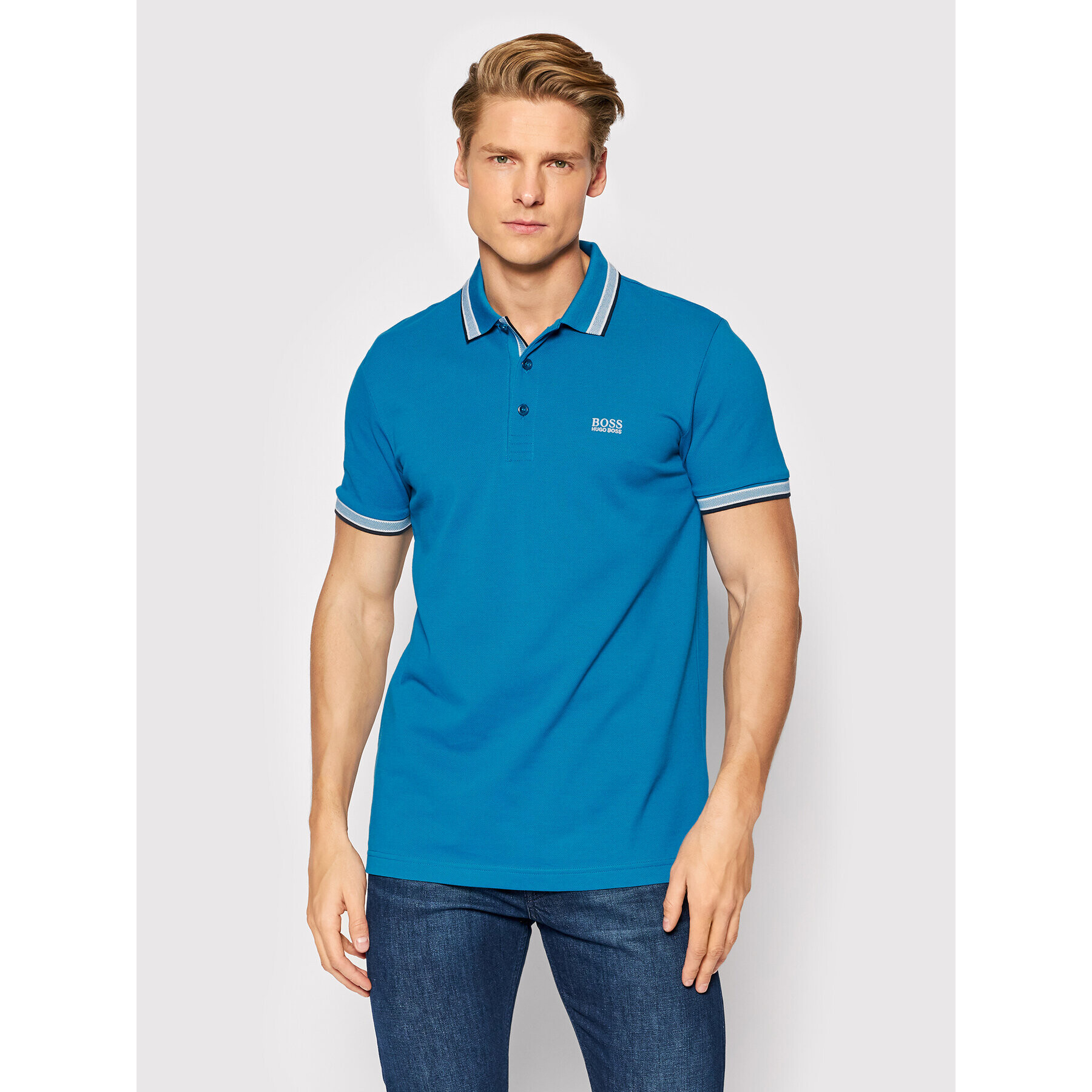 Boss Polokošile Paddy 50398302 Modrá Regular Fit - Pepit.cz