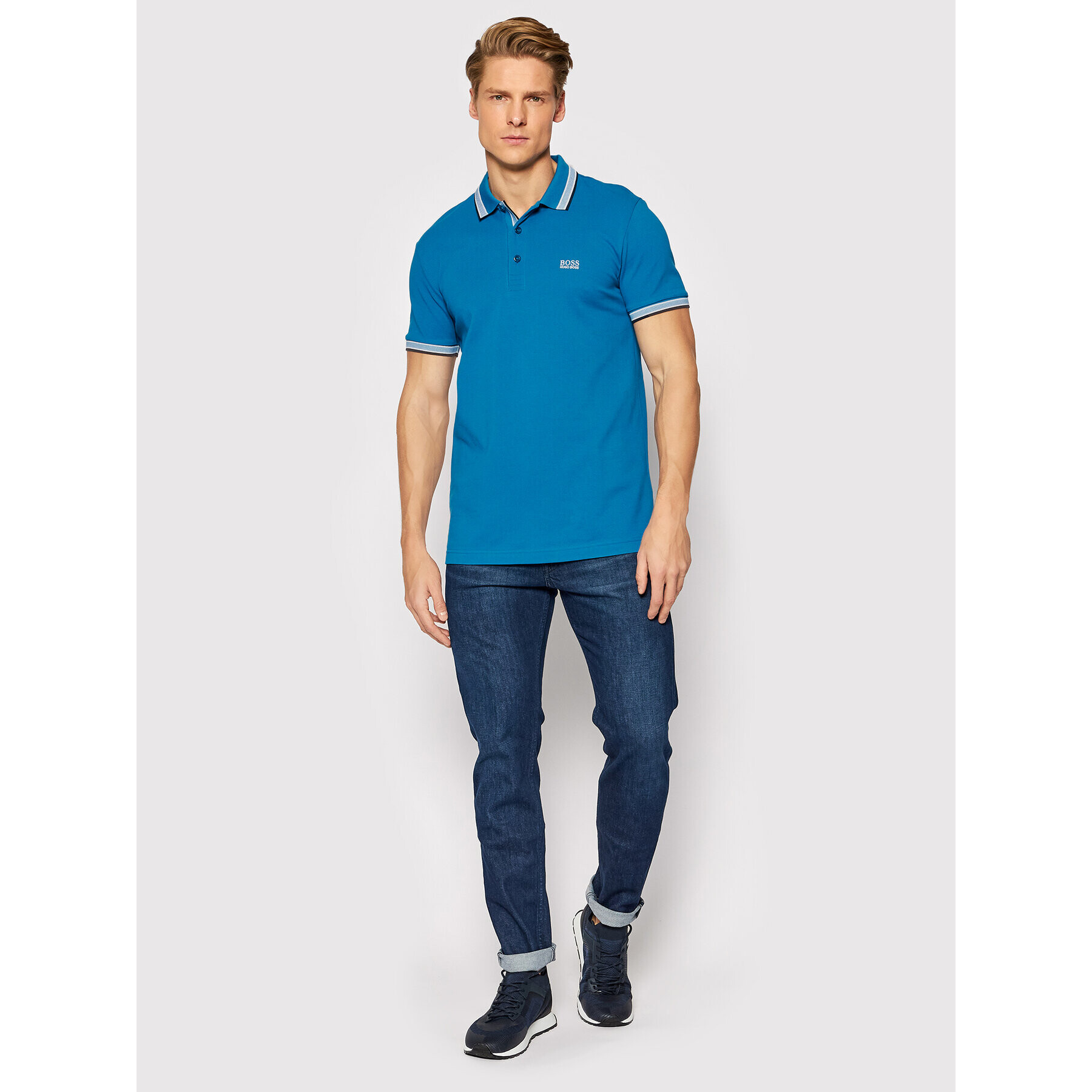 Boss Polokošile Paddy 50398302 Modrá Regular Fit - Pepit.cz