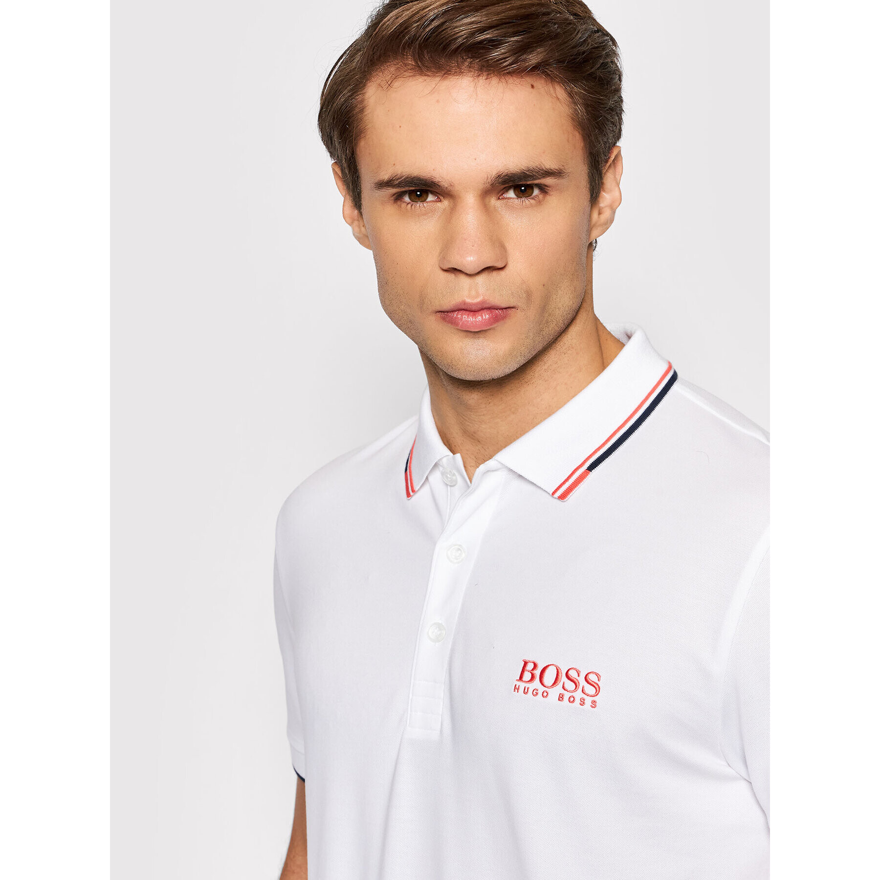 Boss Polokošile Paddy 50430796 Bílá Regular Fit - Pepit.cz