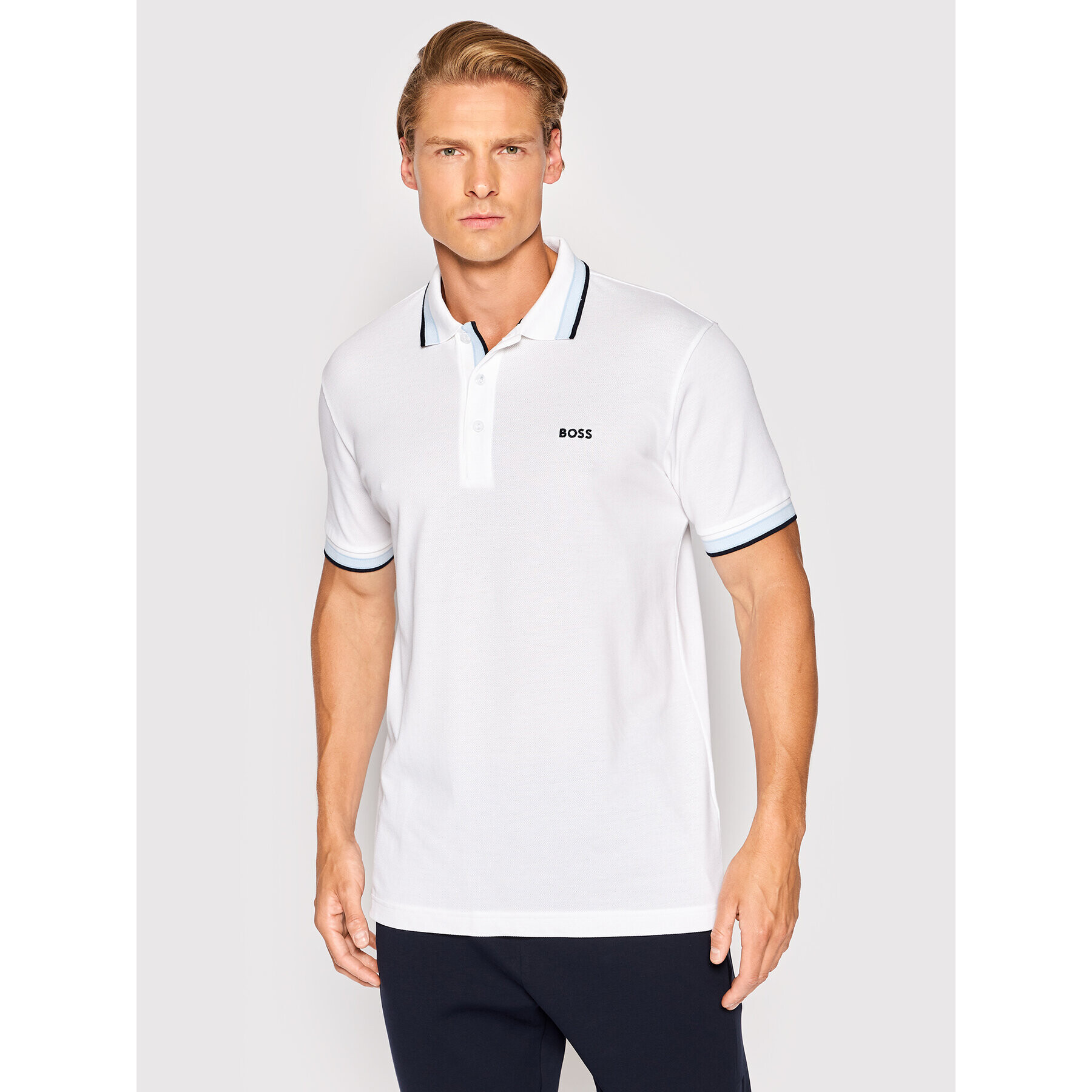 Boss Polokošile Paddy 50468983 Bílá Regular Fit - Pepit.cz