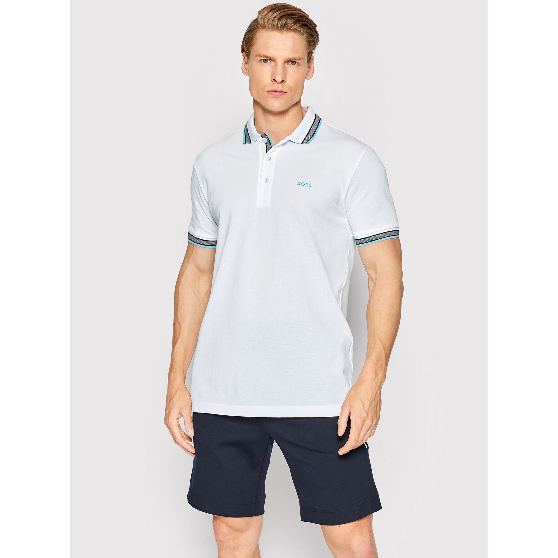 Boss Polokošile Paddy 50468983 Bílá Regular Fit - Pepit.cz