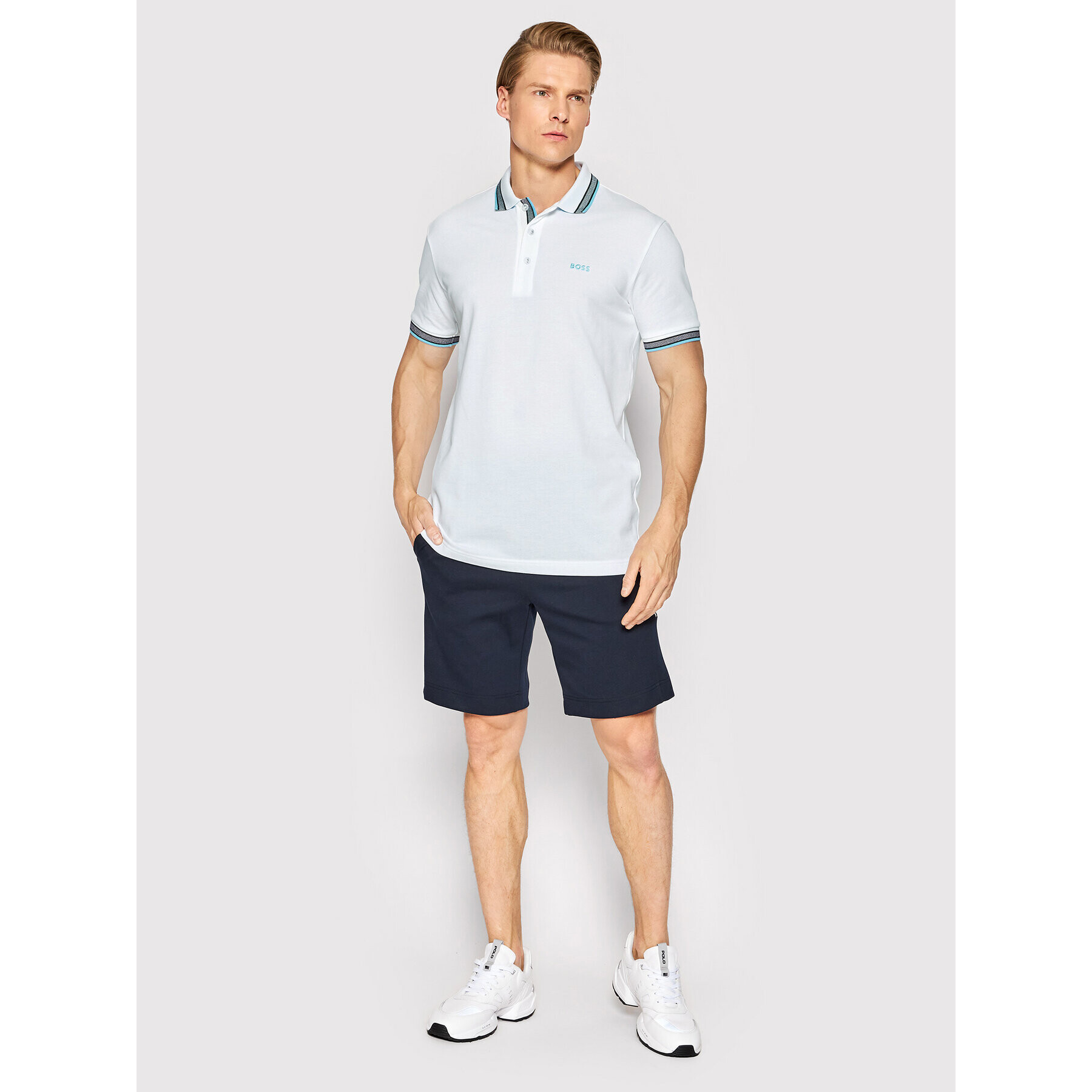 Boss Polokošile Paddy 50468983 Bílá Regular Fit - Pepit.cz