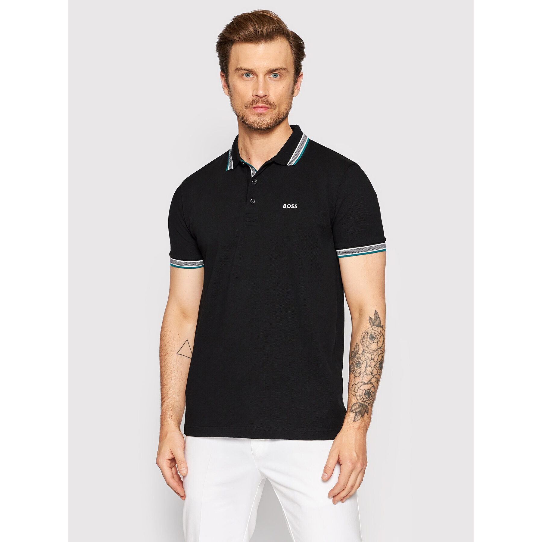 Boss Polokošile Paddy 50468983 Černá Regular Fit - Pepit.cz