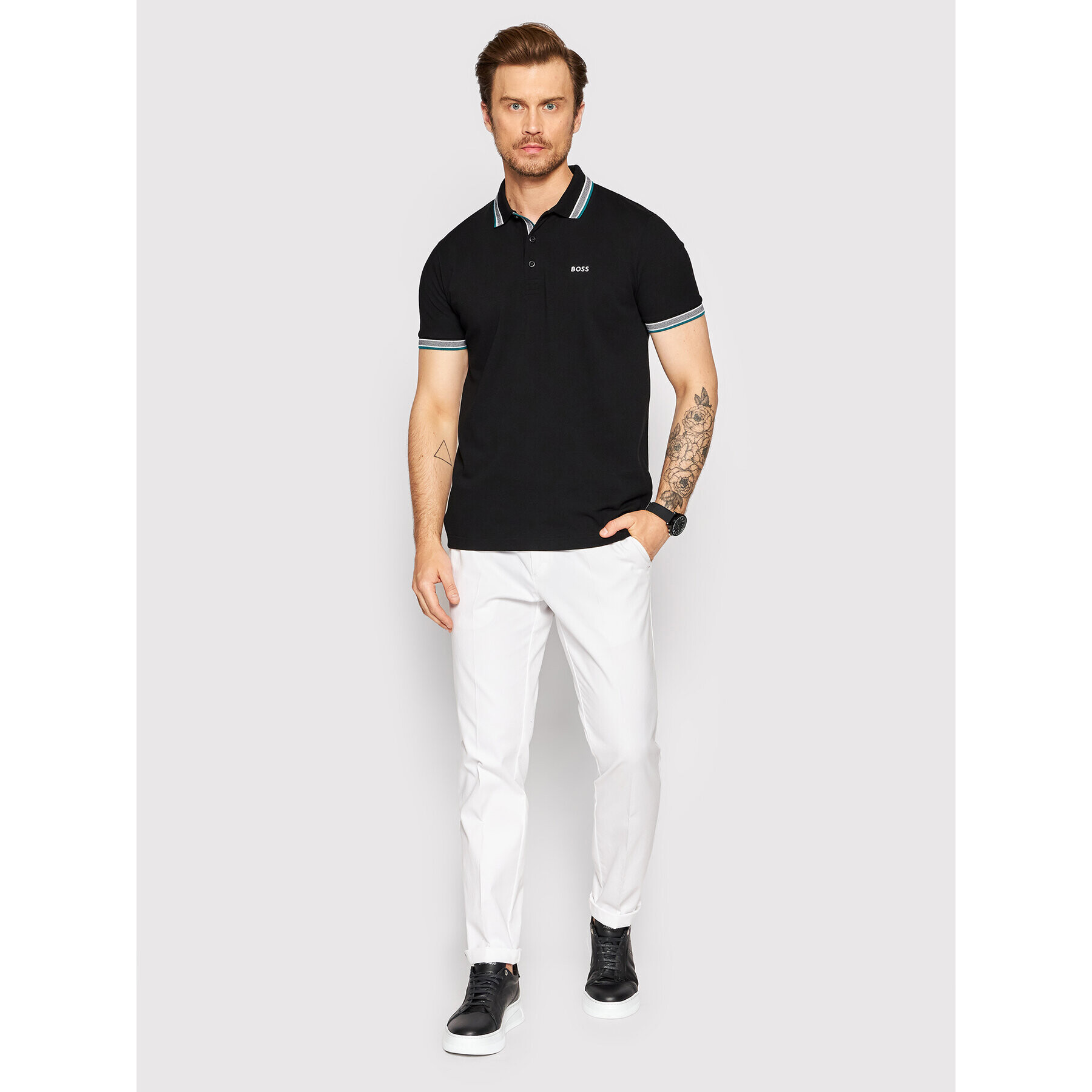 Boss Polokošile Paddy 50468983 Černá Regular Fit - Pepit.cz