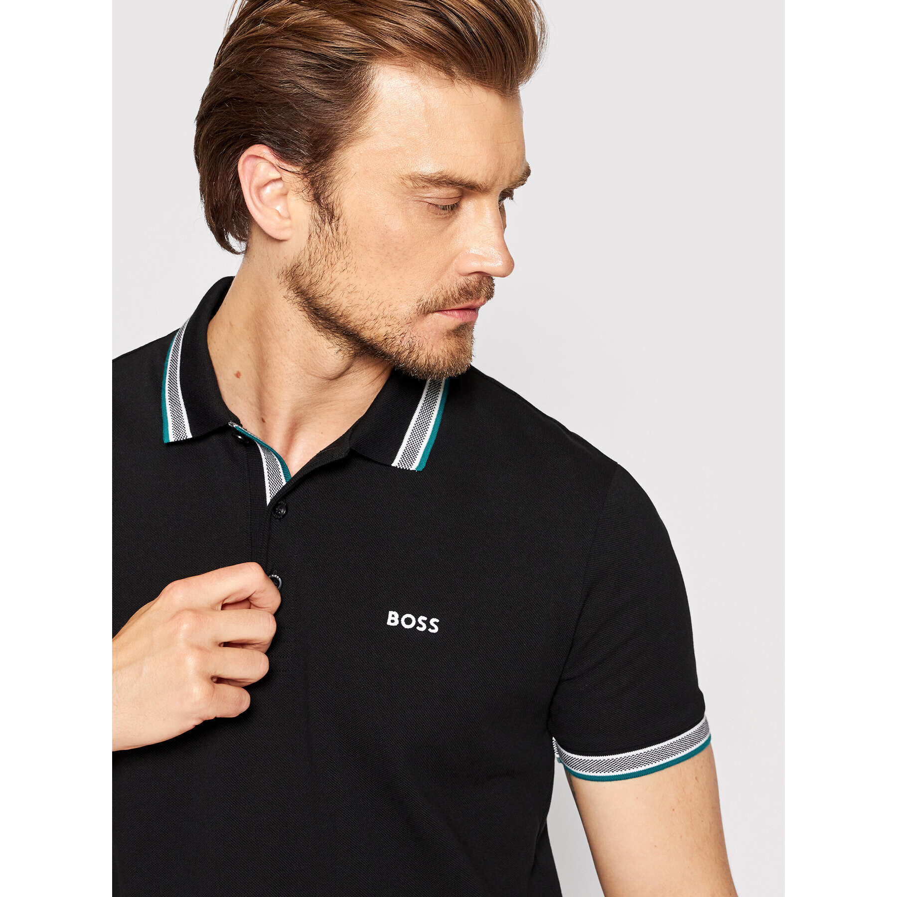 Boss Polokošile Paddy 50468983 Černá Regular Fit - Pepit.cz