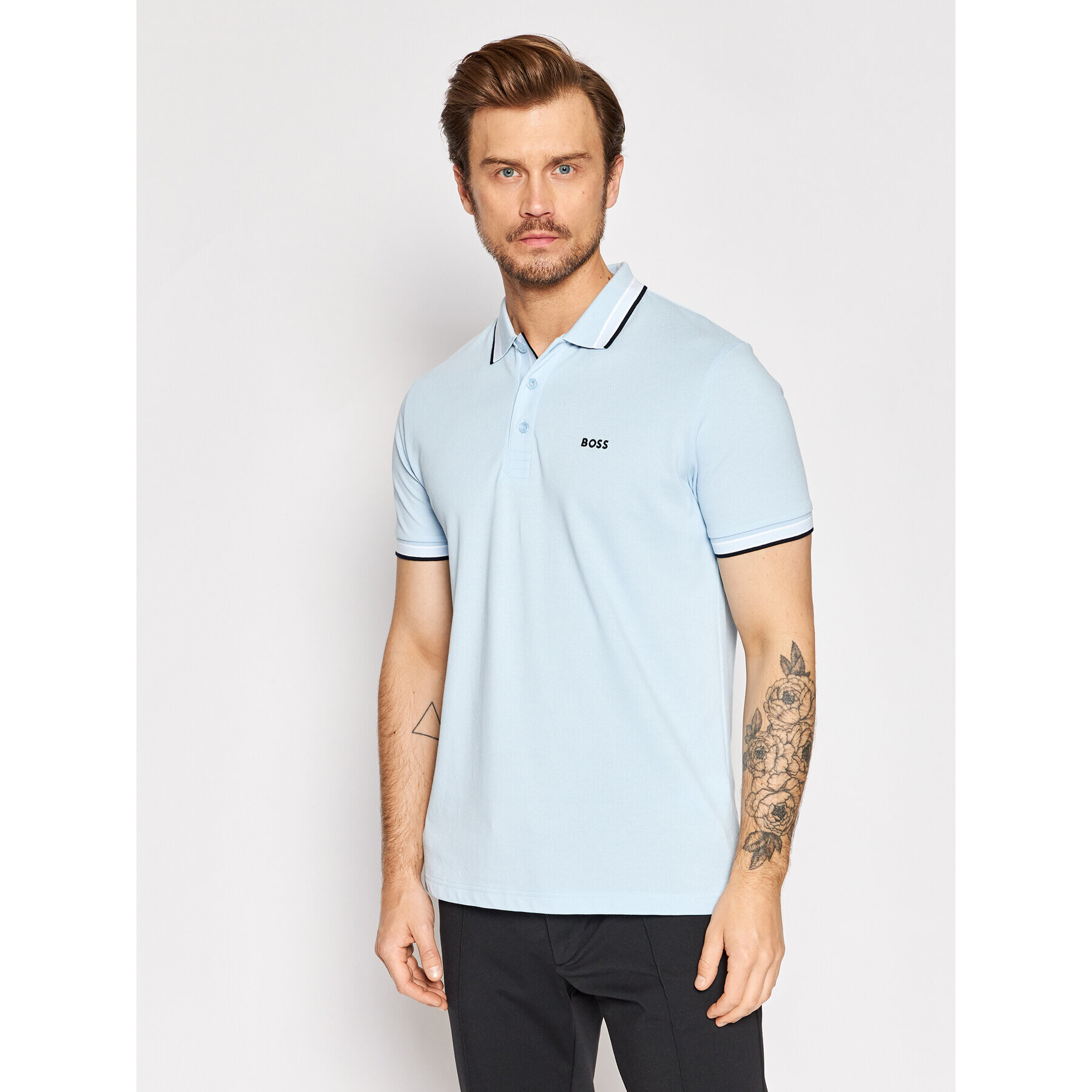 Boss Polokošile Paddy 50468983 Modrá Regular Fit - Pepit.cz