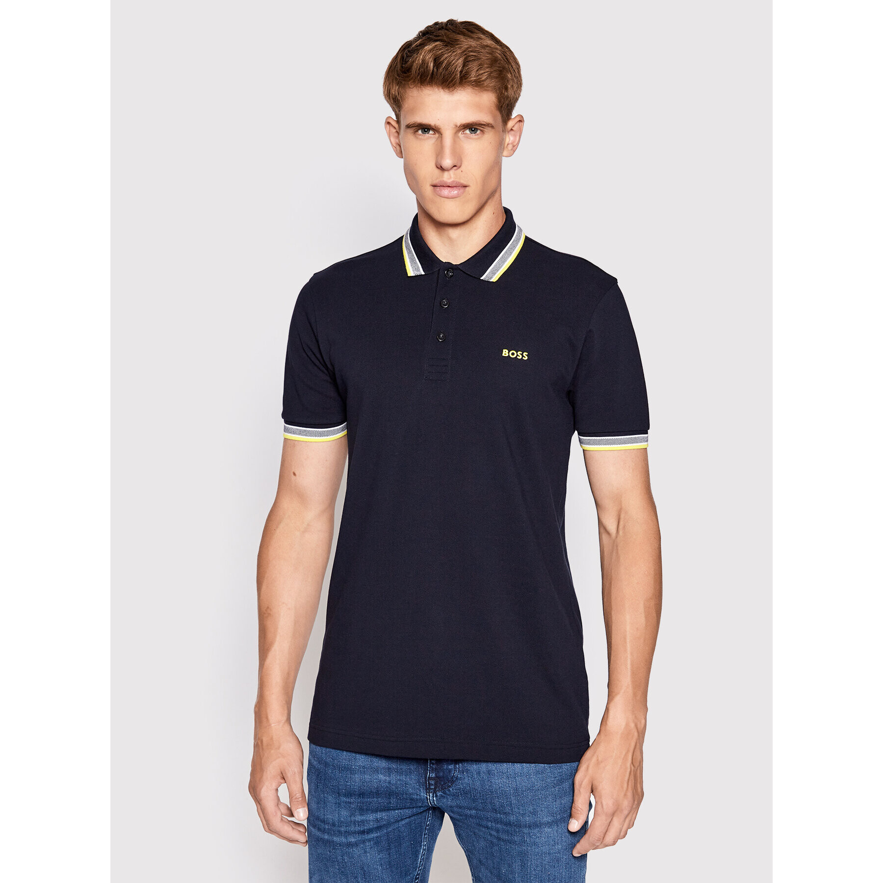 Boss Polokošile Paddy 50468983 Tmavomodrá Regular Fit - Pepit.cz