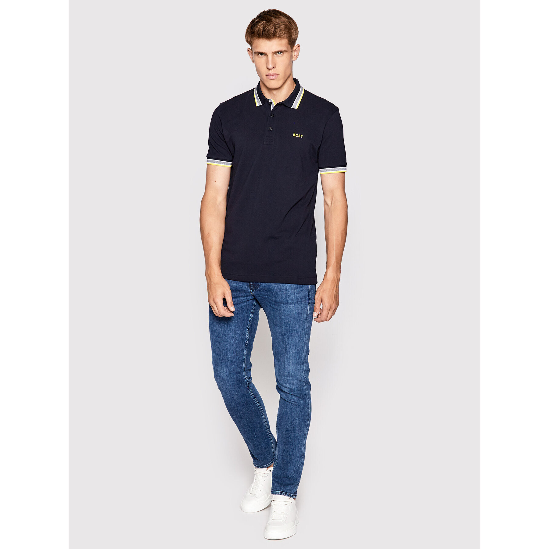 Boss Polokošile Paddy 50468983 Tmavomodrá Regular Fit - Pepit.cz