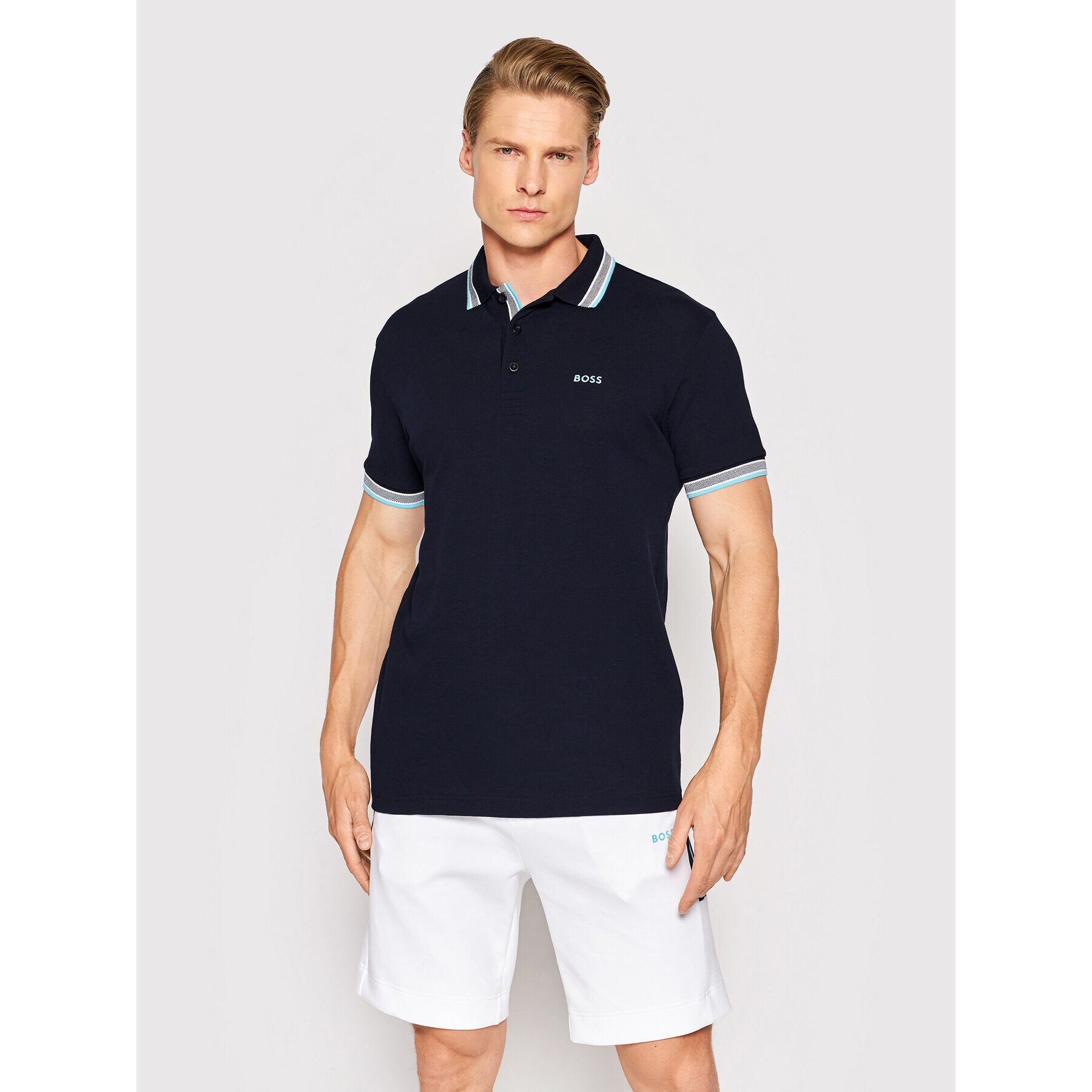 Boss Polokošile Paddy 50468983 Tmavomodrá Regular Fit - Pepit.cz