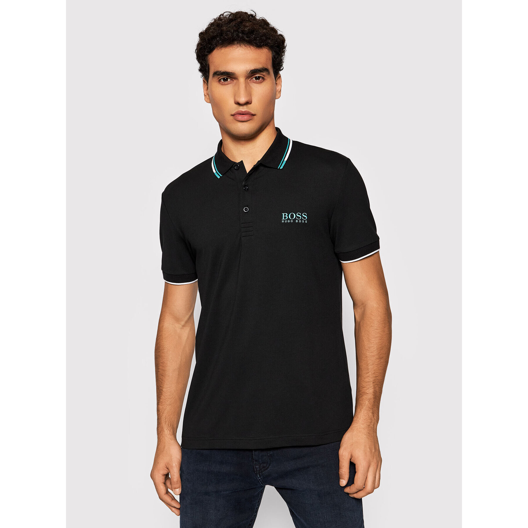 Boss Polokošile Paddy Pro 50430796 Černá Regular Fit - Pepit.cz