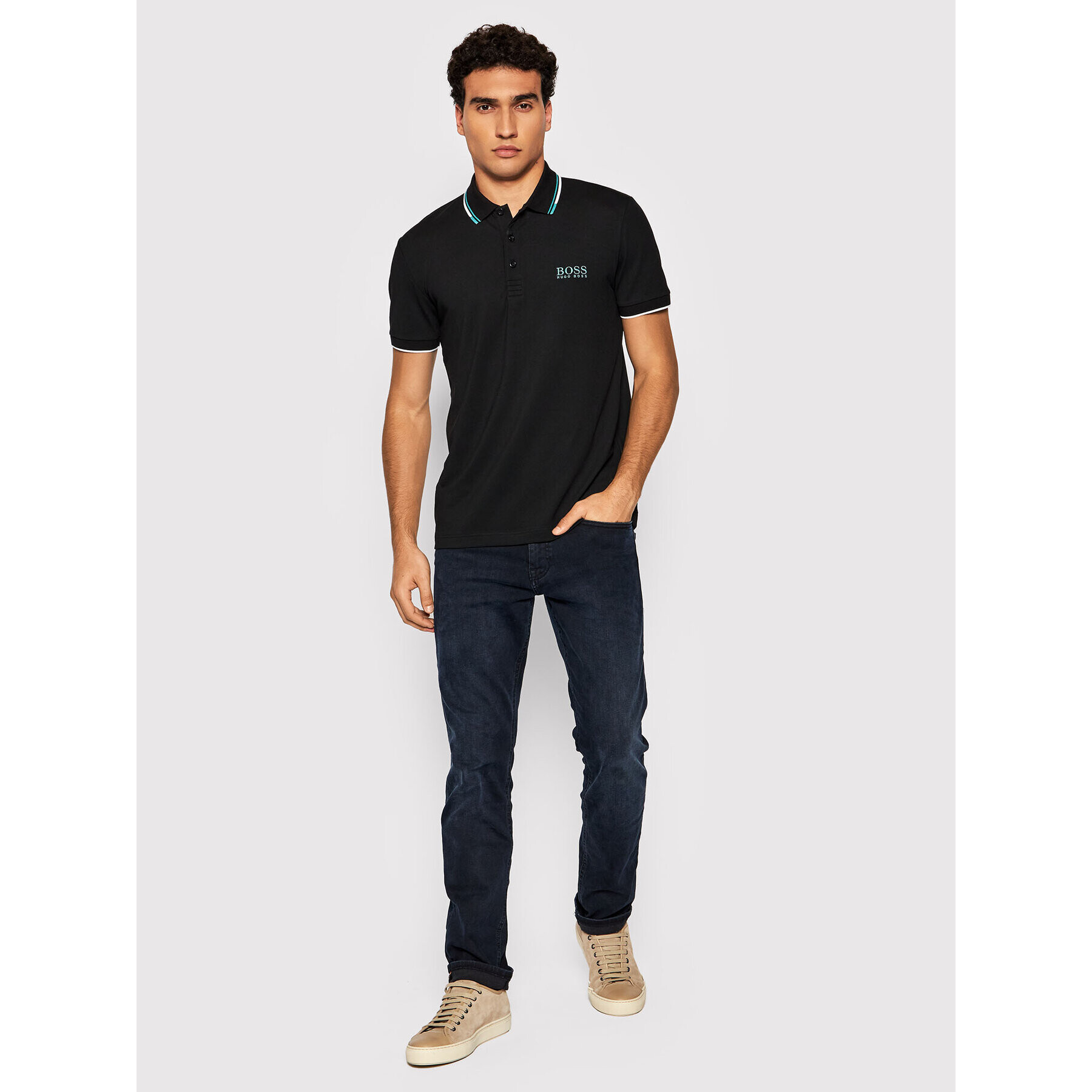 Boss Polokošile Paddy Pro 50430796 Černá Regular Fit - Pepit.cz