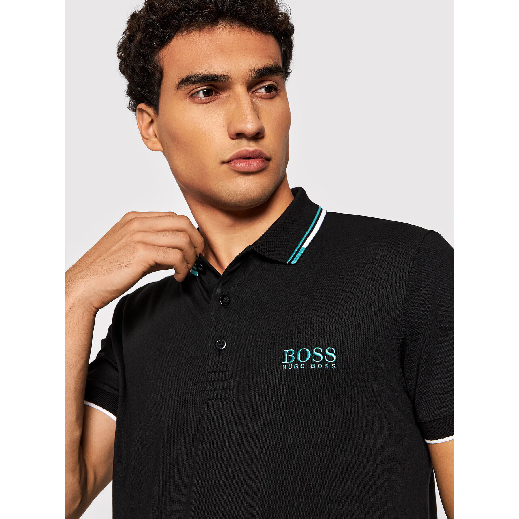 Boss Polokošile Paddy Pro 50430796 Černá Regular Fit - Pepit.cz