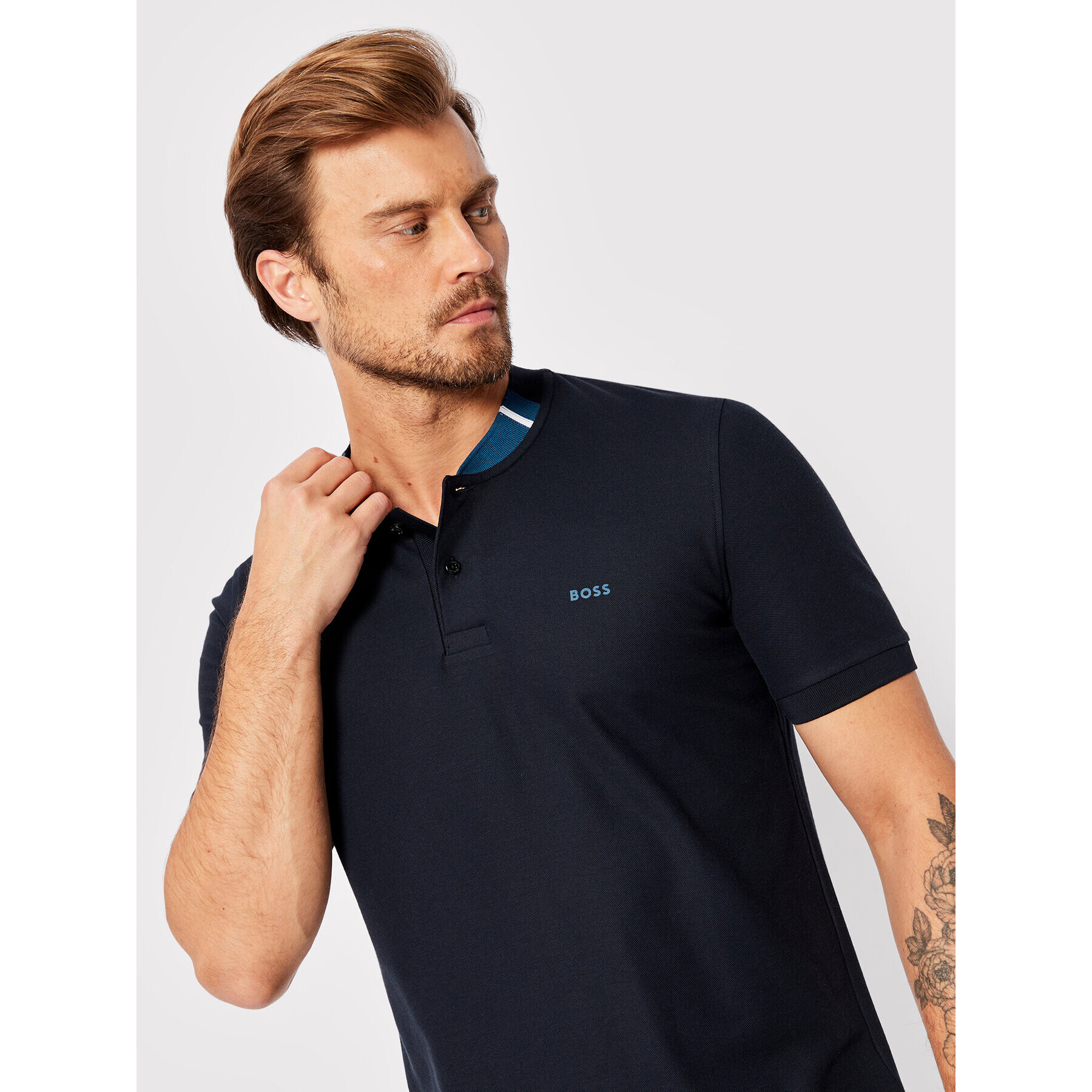 Boss Polokošile Pal 16 50471685 Tmavomodrá Slim Fit - Pepit.cz