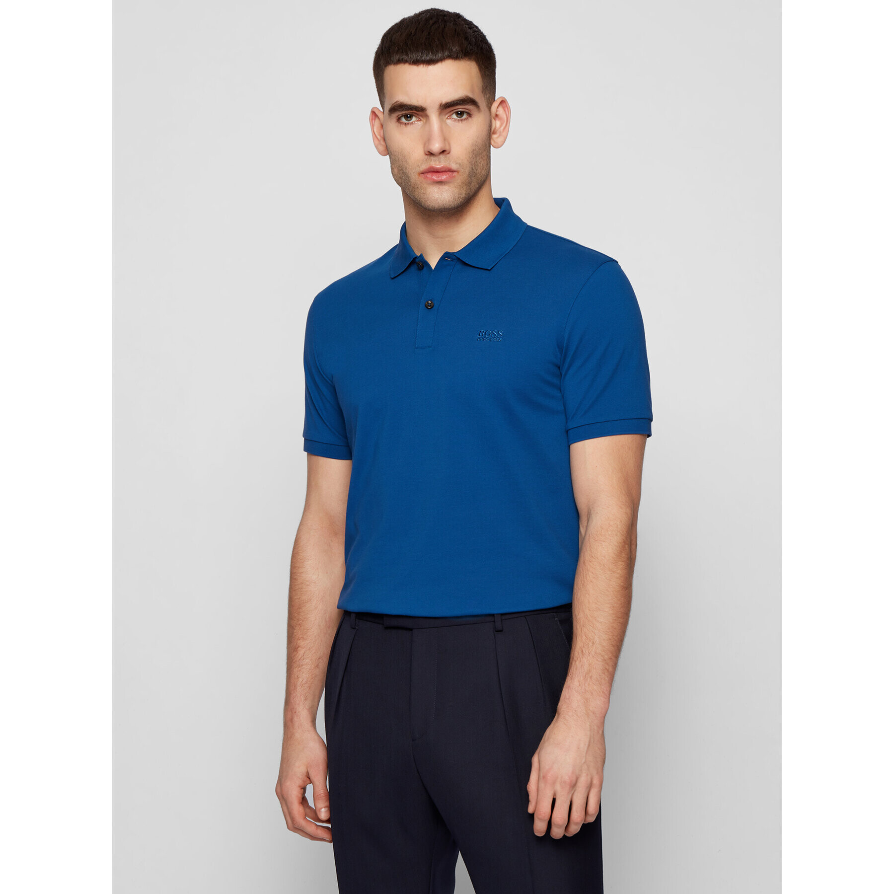 Boss Polokošile Pallas 50425985 Modrá Regular Fit - Pepit.cz