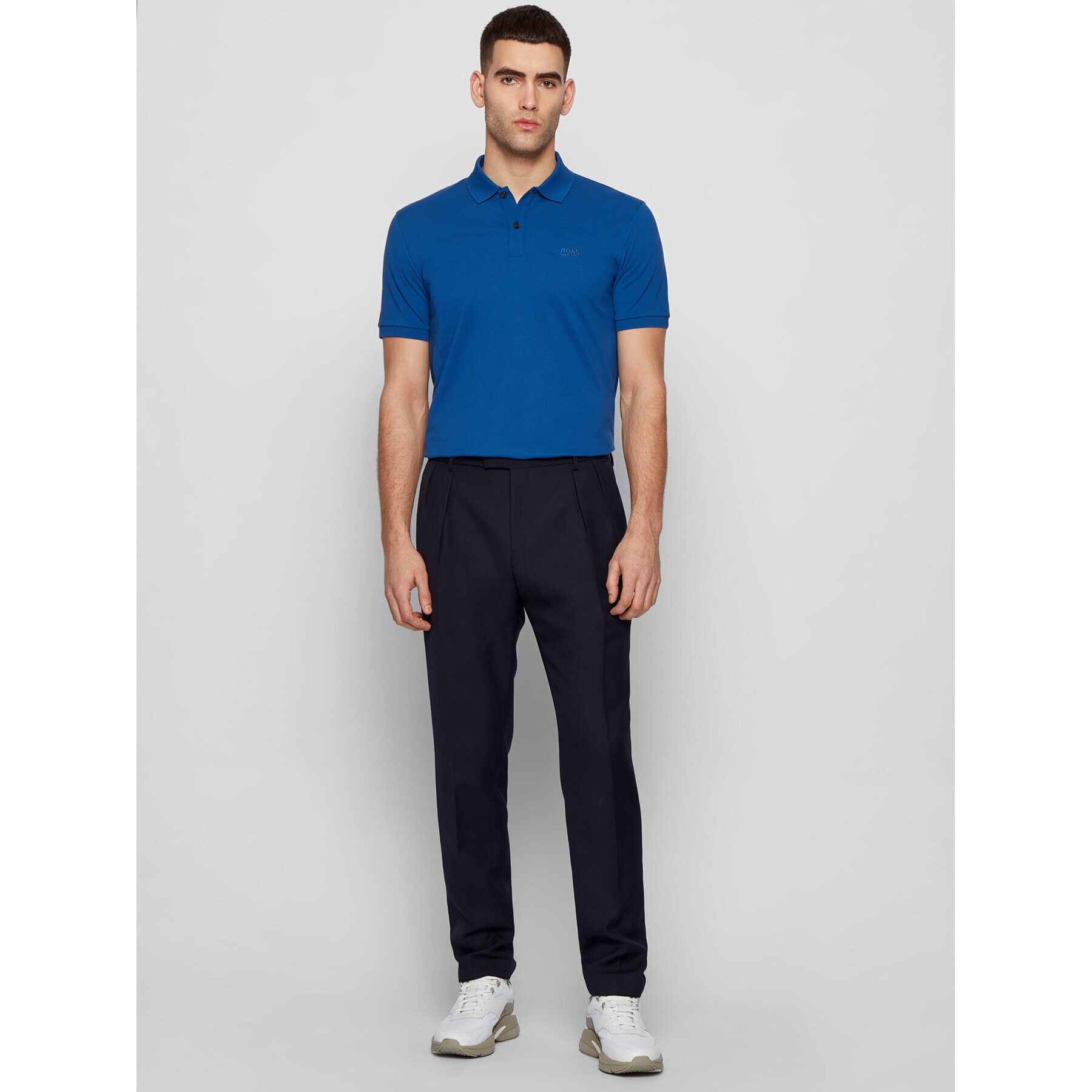 Boss Polokošile Pallas 50425985 Modrá Regular Fit - Pepit.cz