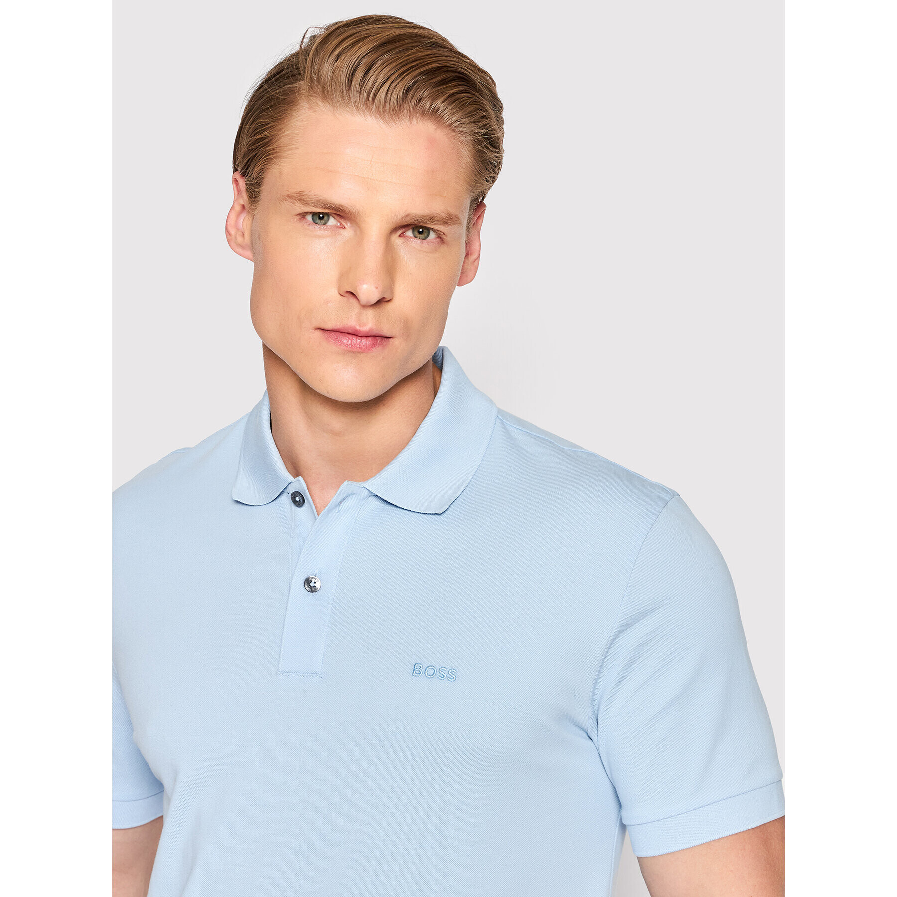 Boss Polokošile Pallas 50468362 Modrá Regular Fit - Pepit.cz