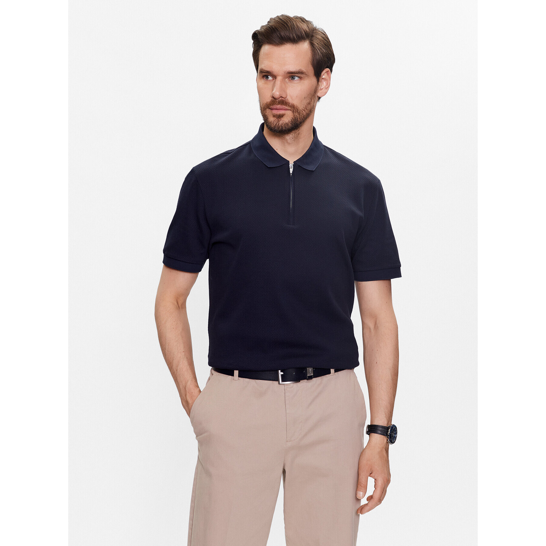 Boss Polokošile Paras 18 50491409 Modrá Regular Fit - Pepit.cz