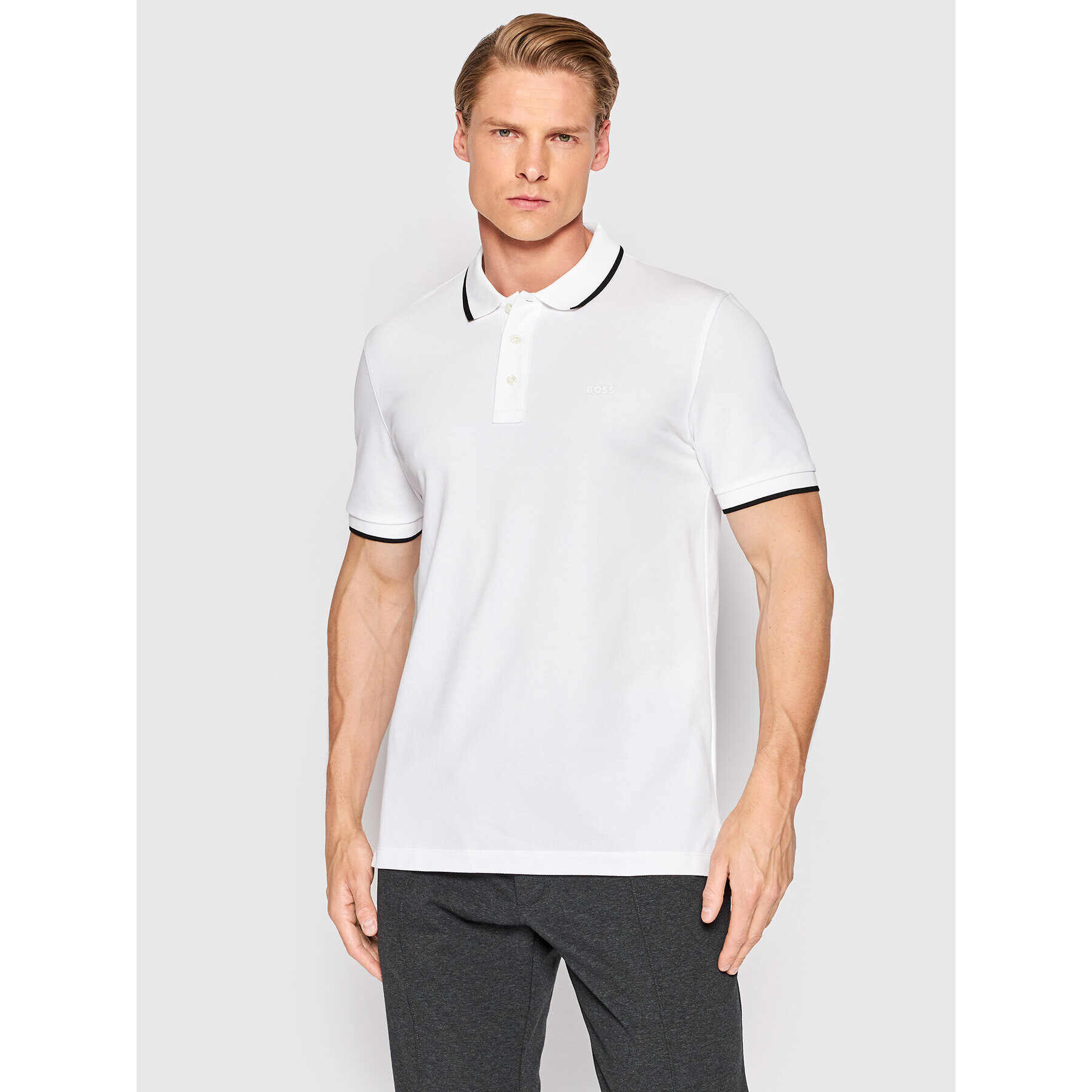 Boss Polokošile Parlay 145 50467138 Bílá Regular Fit - Pepit.cz