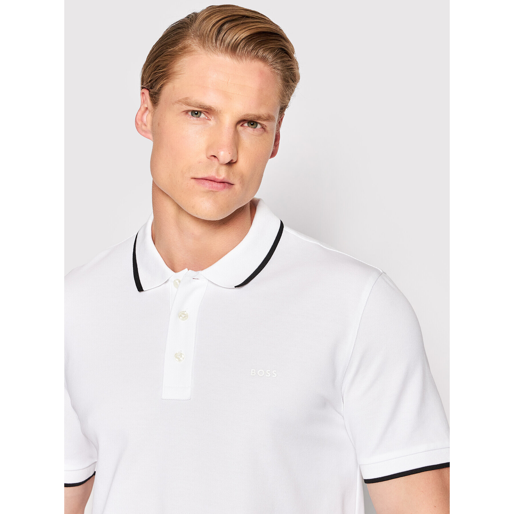 Boss Polokošile Parlay 145 50467138 Bílá Regular Fit - Pepit.cz