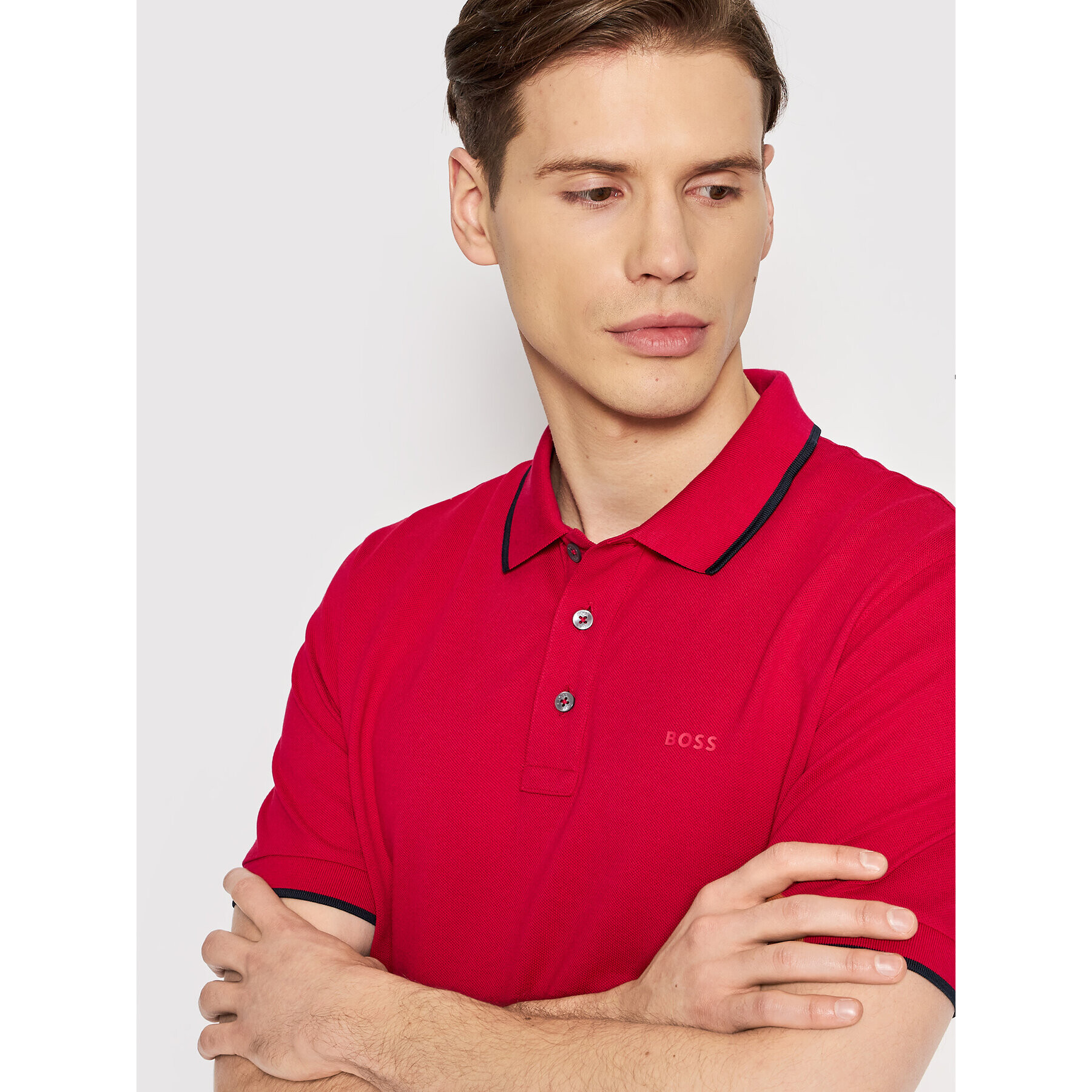 Boss Polokošile Parlay 145 50467138 Červená Regular Fit - Pepit.cz