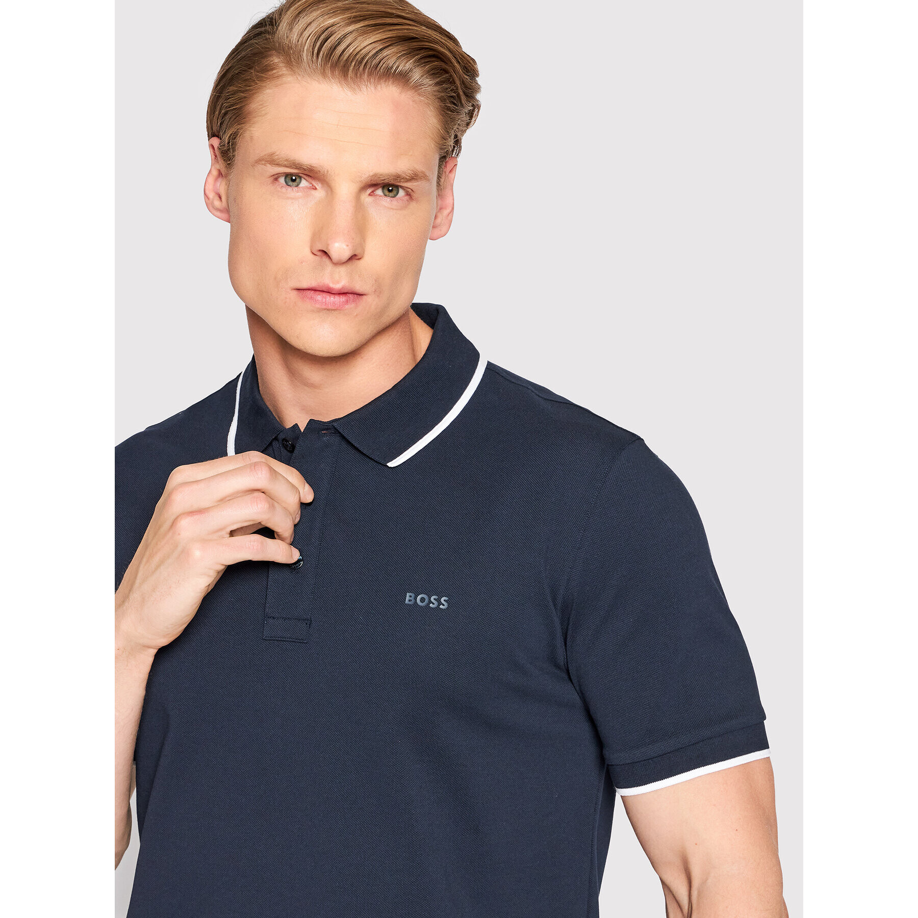 Boss Polokošile Parlay 145 50467138 Tmavomodrá Regular Fit - Pepit.cz