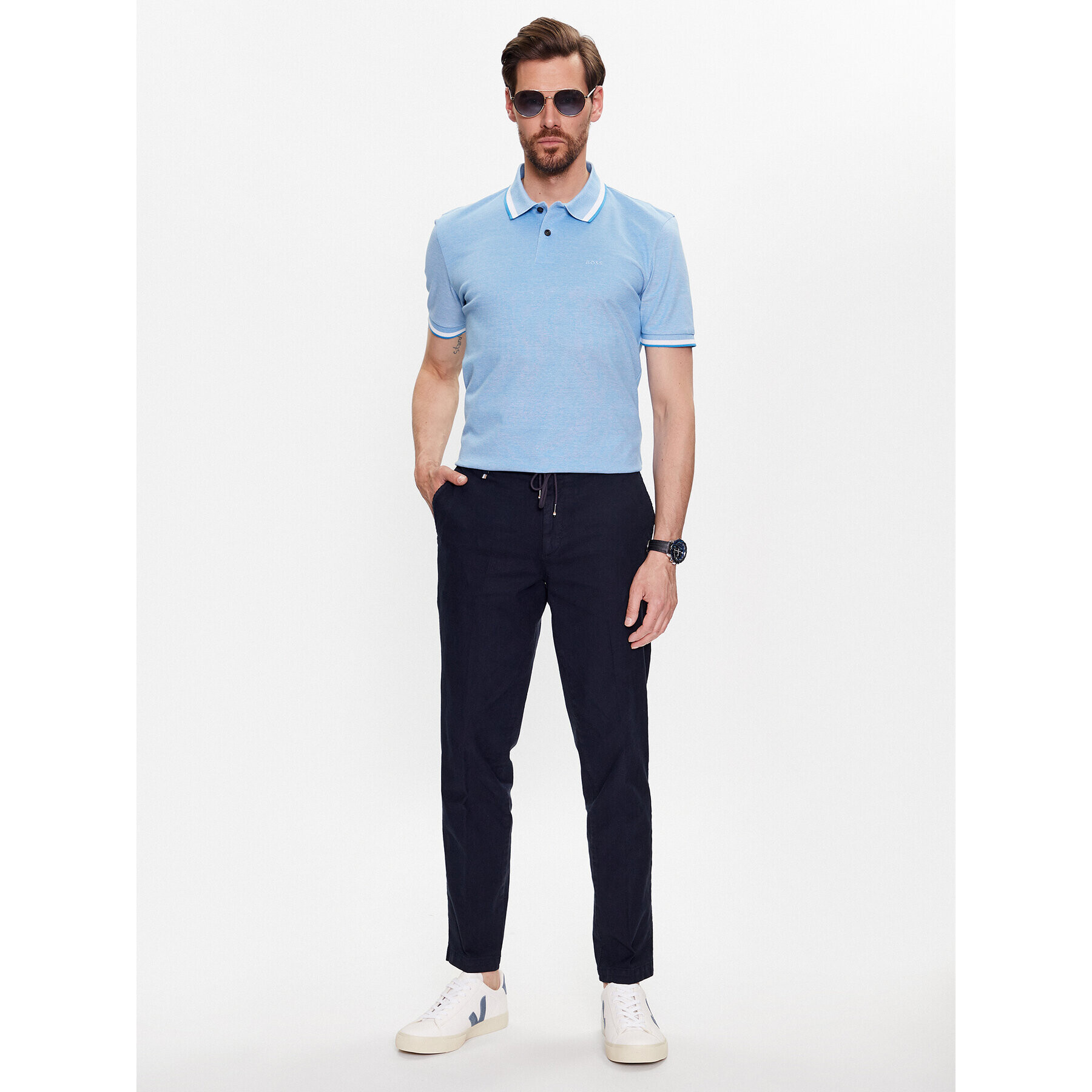 Boss Polokošile Parlay 183 50486172 Modrá Regular Fit - Pepit.cz