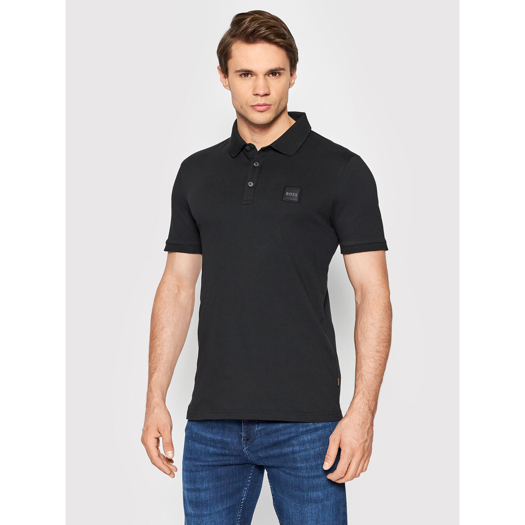 Boss Polokošile Passenger 50472668 Černá Slim Fit - Pepit.cz