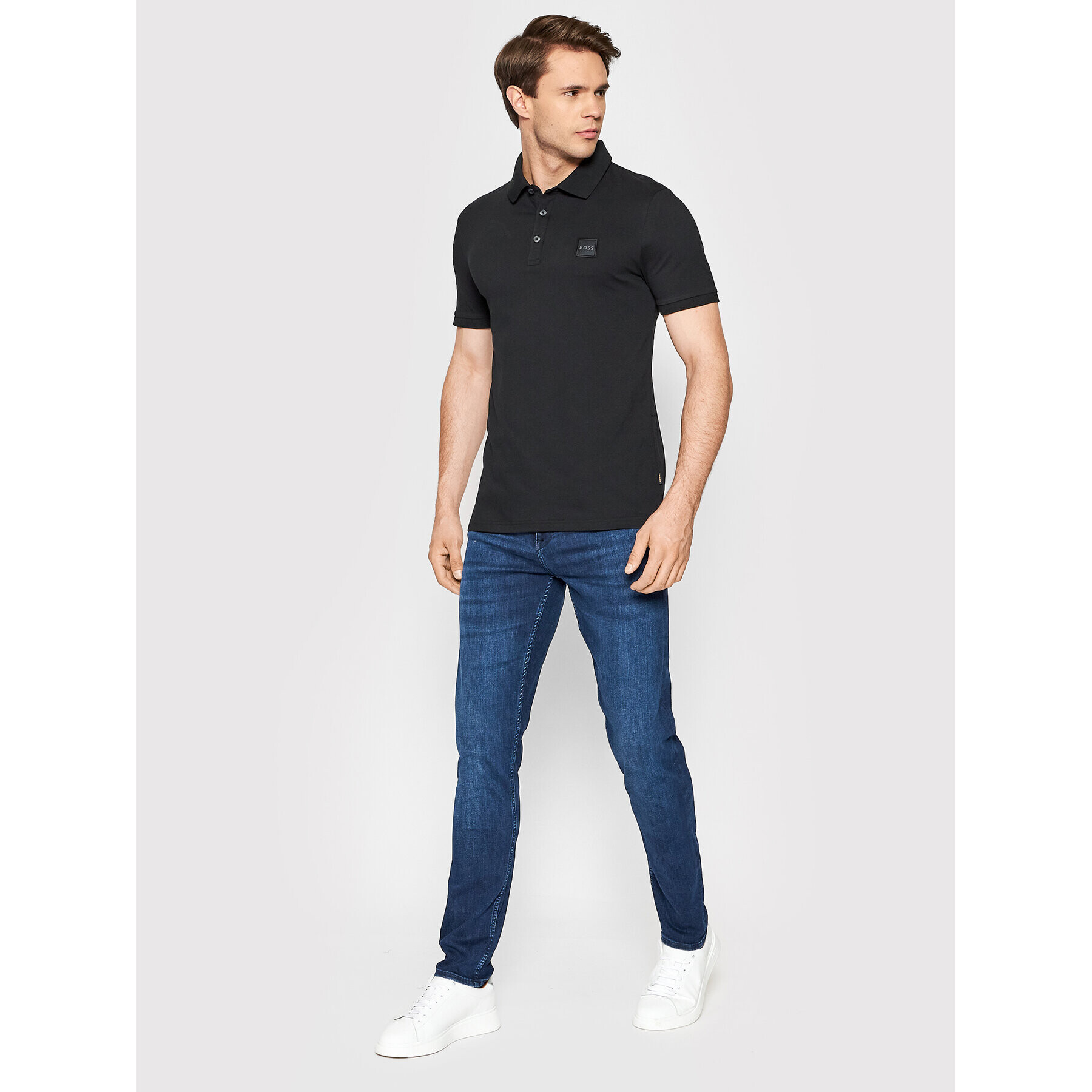 Boss Polokošile Passenger 50472668 Černá Slim Fit - Pepit.cz