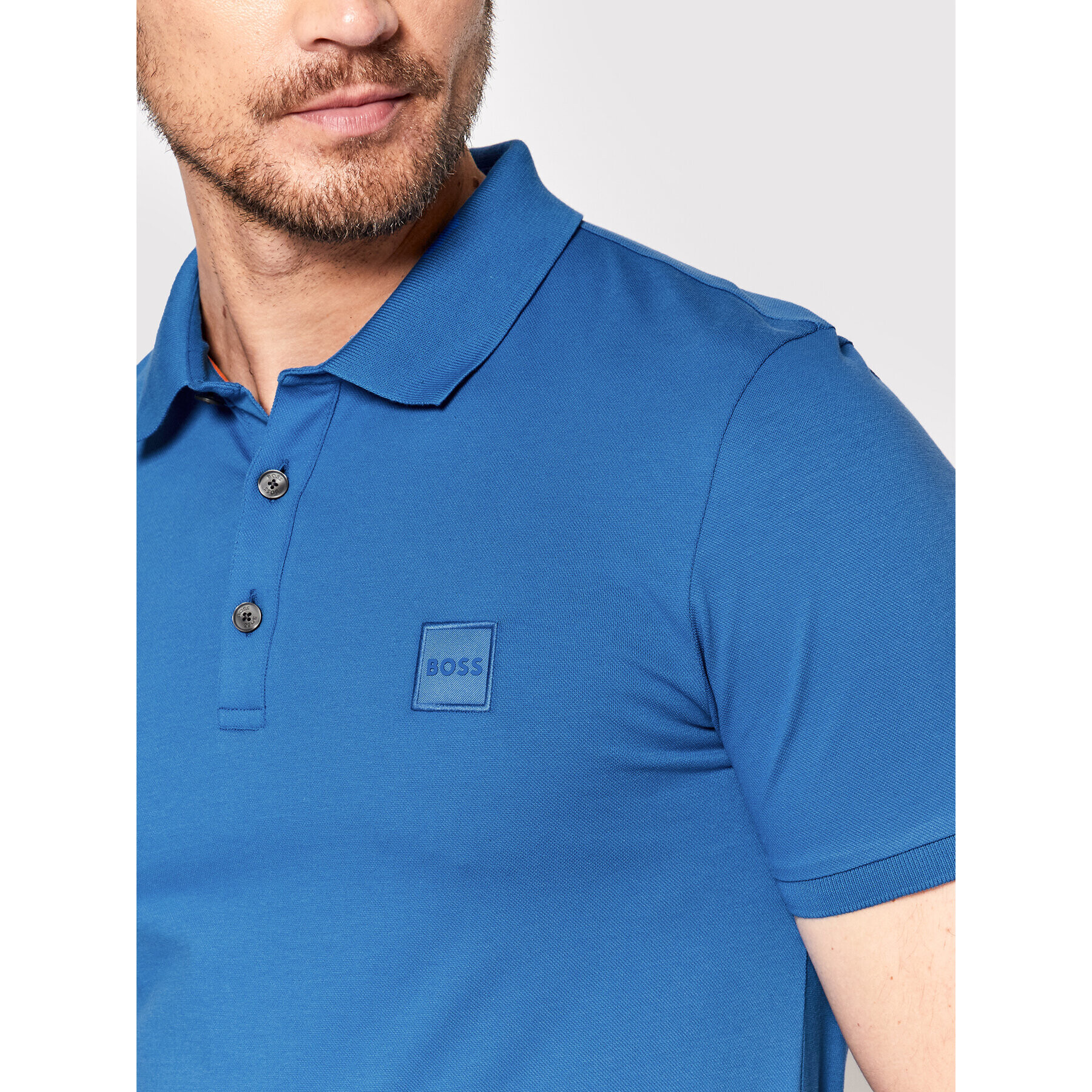 Boss Polokošile Passenger 50472668 Modrá Slim Fit - Pepit.cz