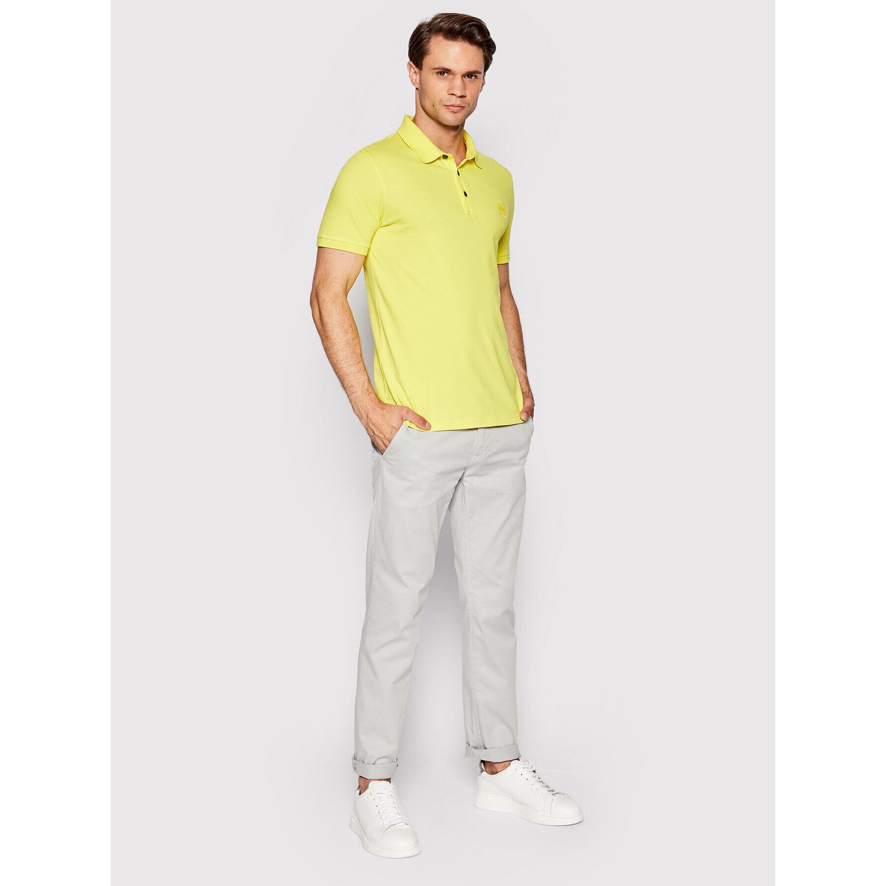 Boss Polokošile Passenger 50472668 Žlutá Slim Fit - Pepit.cz