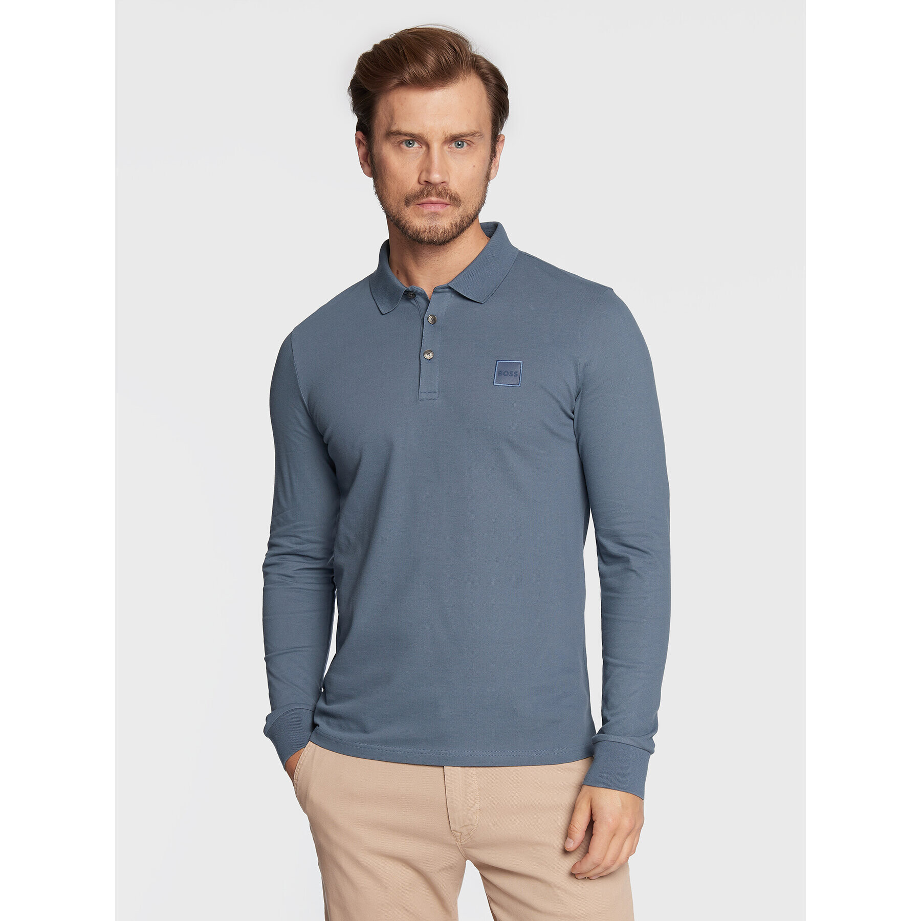 Boss Polokošile Passerby 50472681 Modrá Slim Fit - Pepit.cz