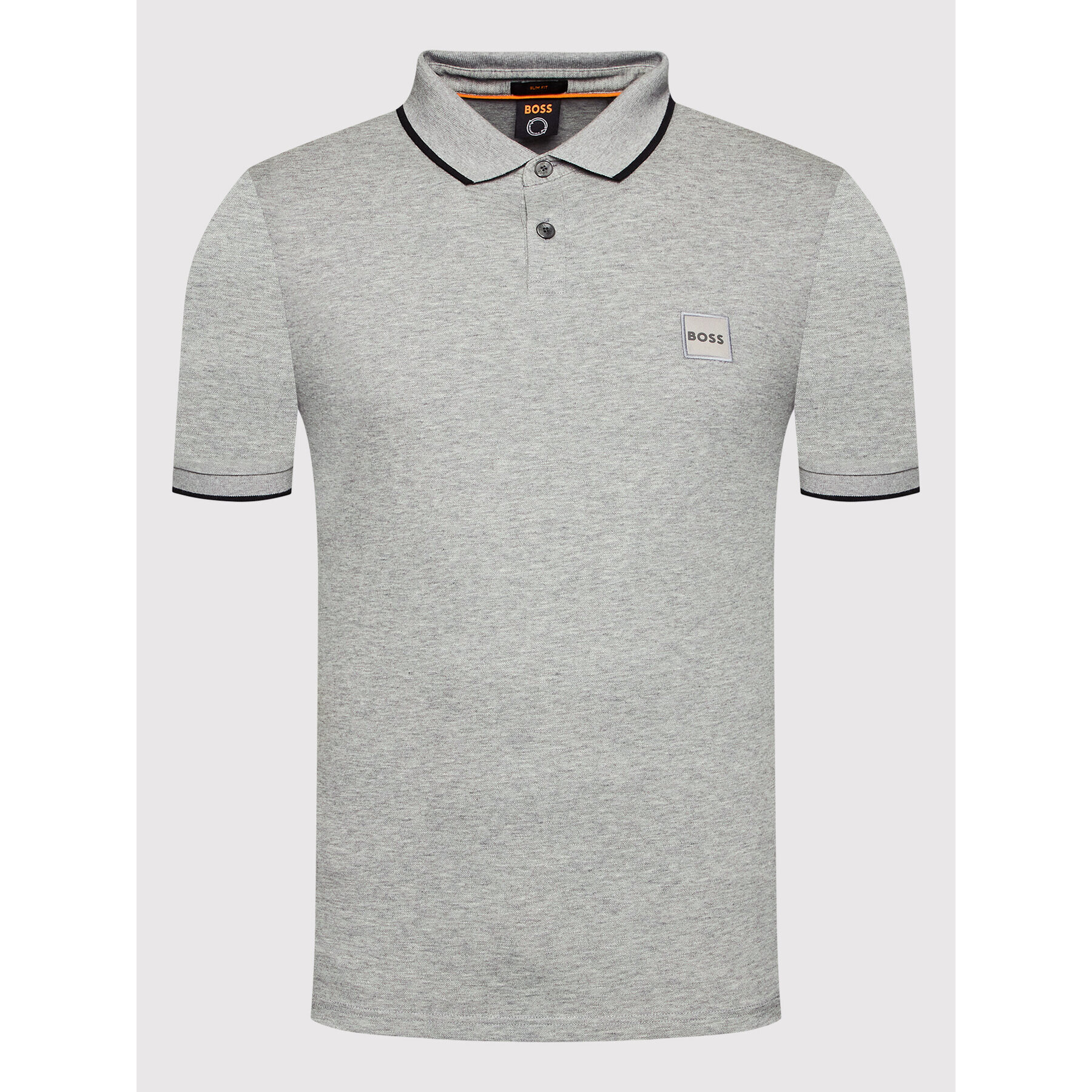 Boss Polokošile Passertip 50472665 Šedá Slim Fit - Pepit.cz