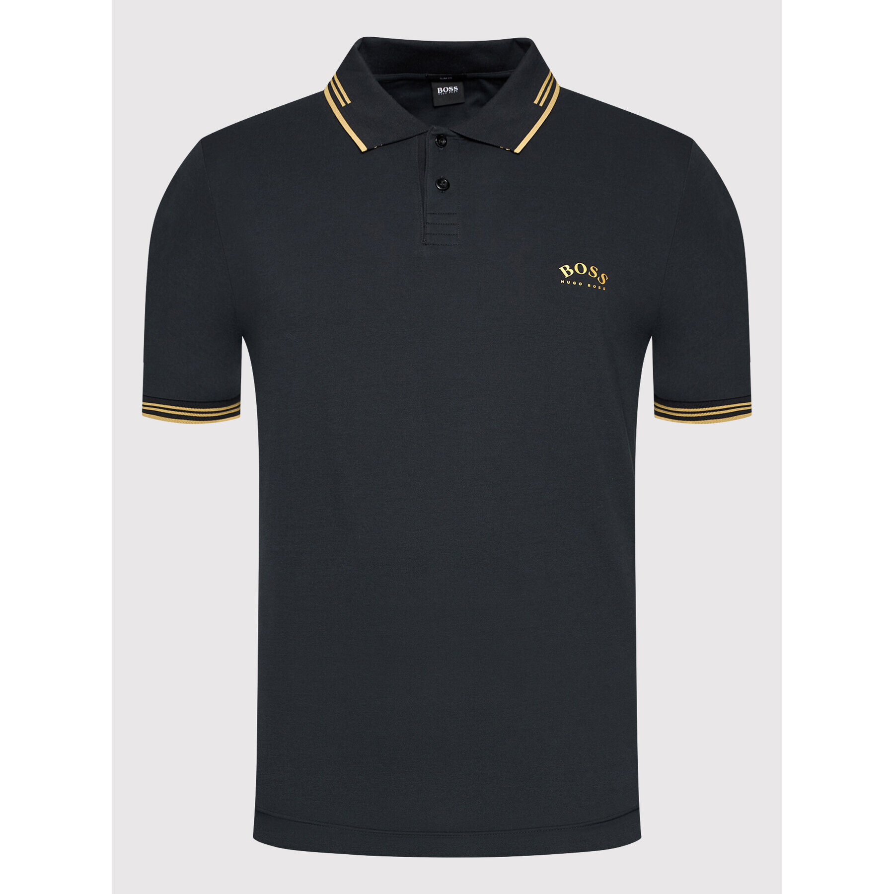 Boss Polokošile Paul Curved 50412675 Tmavomodrá Slim Fit - Pepit.cz