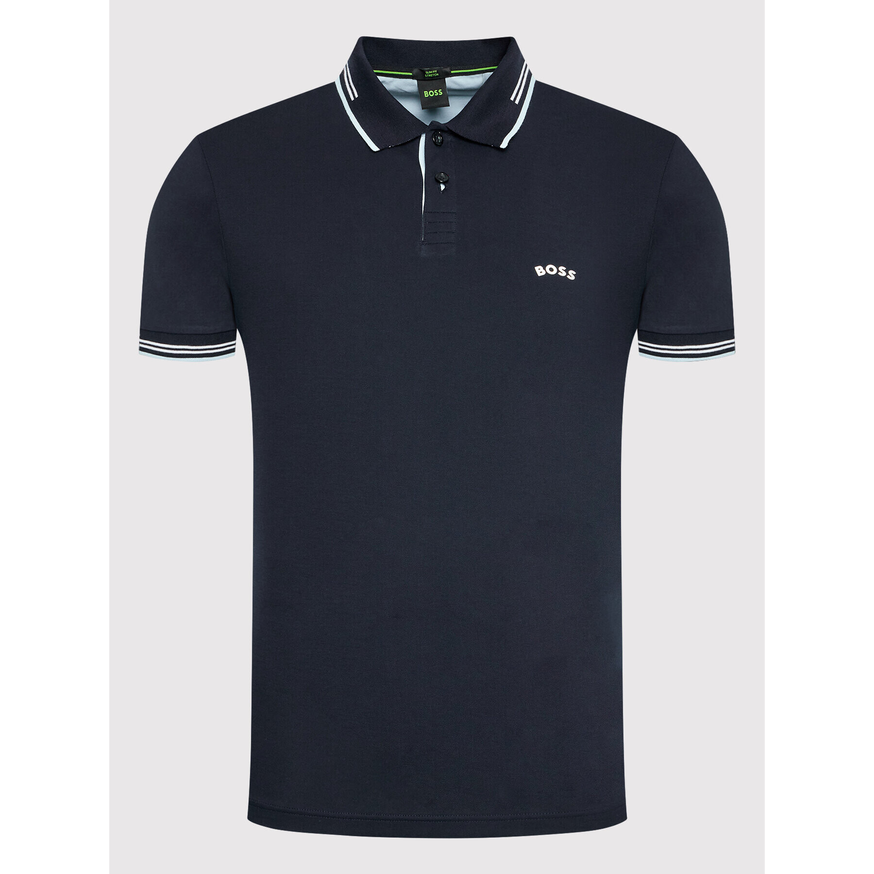 Boss Polokošile Paul Curved 50469245 Tmavomodrá Slim Fit - Pepit.cz