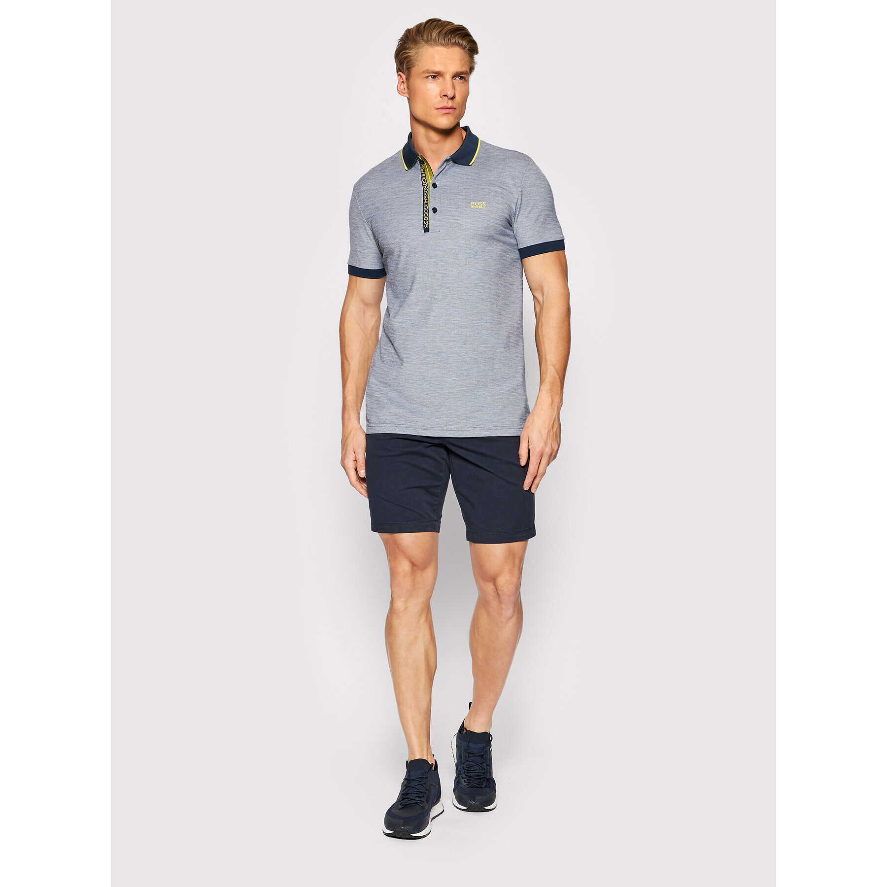 Boss Polokošile Paule 4 50451249 Tmavomodrá Slim Fit - Pepit.cz