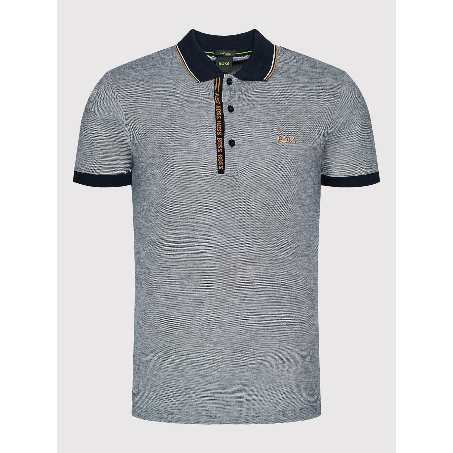 Boss Polokošile Paule 4 50469391 Šedá Slim Fit - Pepit.cz