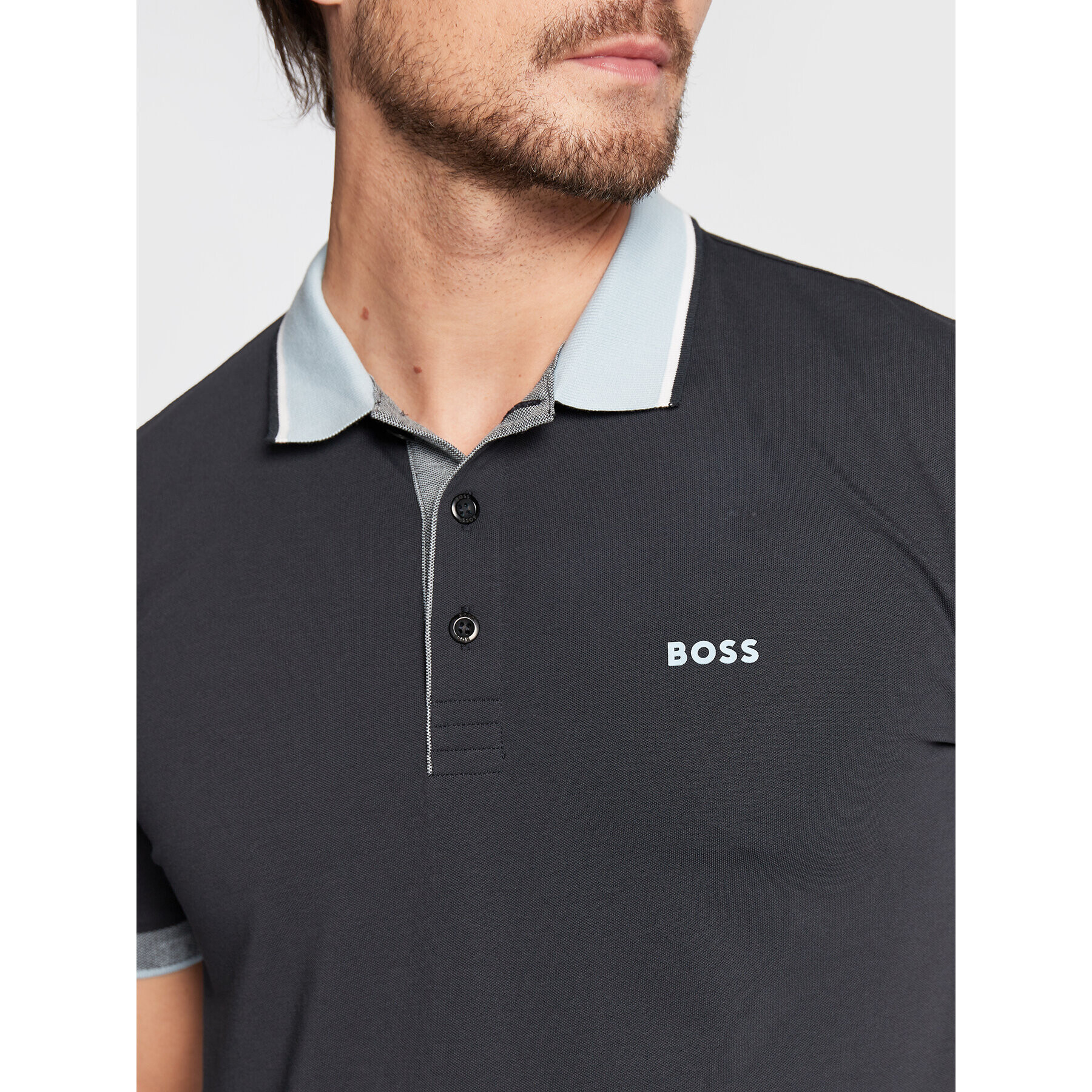 Boss Polokošile Paule 50471914 Tmavomodrá Slim Fit - Pepit.cz