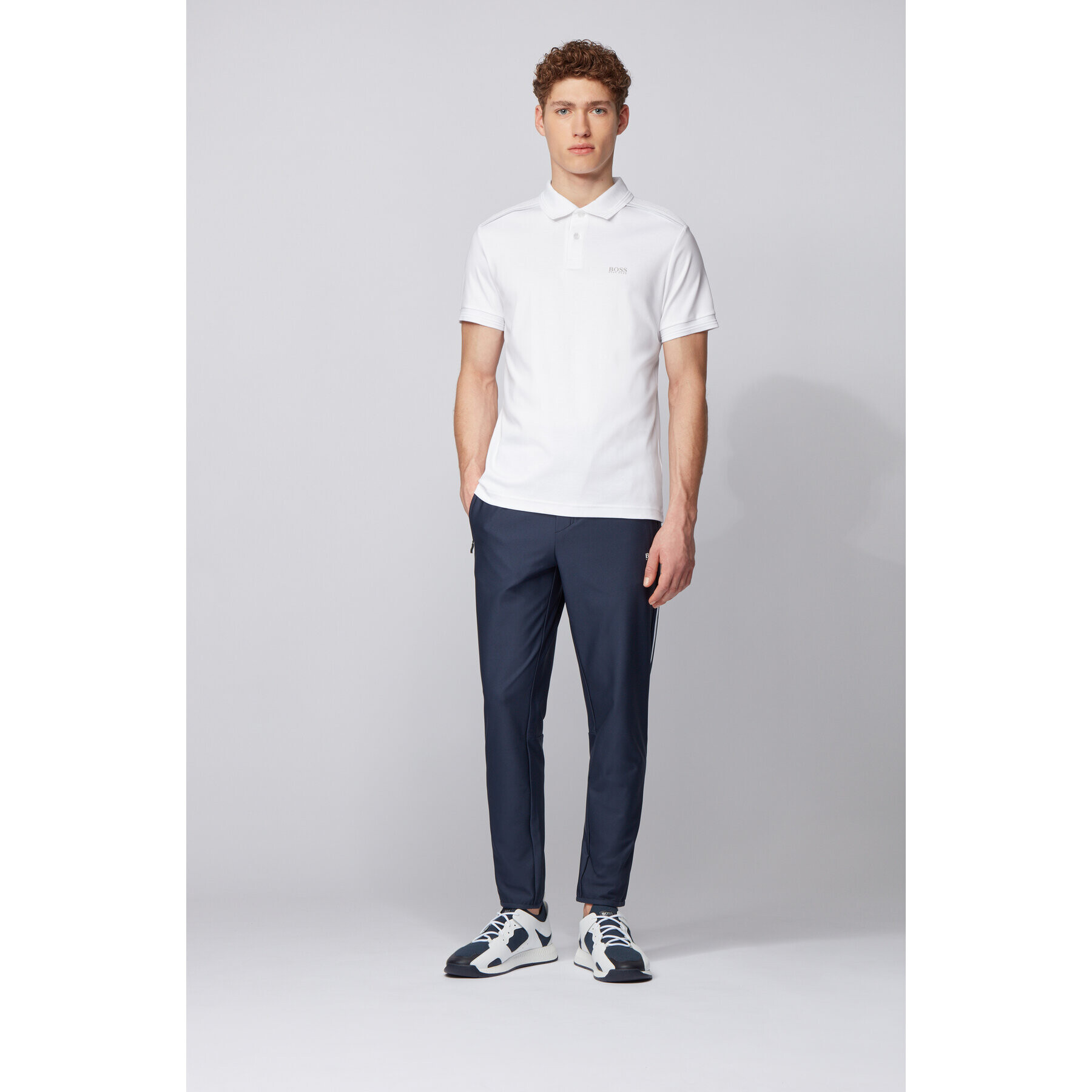 Boss Polokošile Paule Tr 50435671 Bílá Slim Fit - Pepit.cz