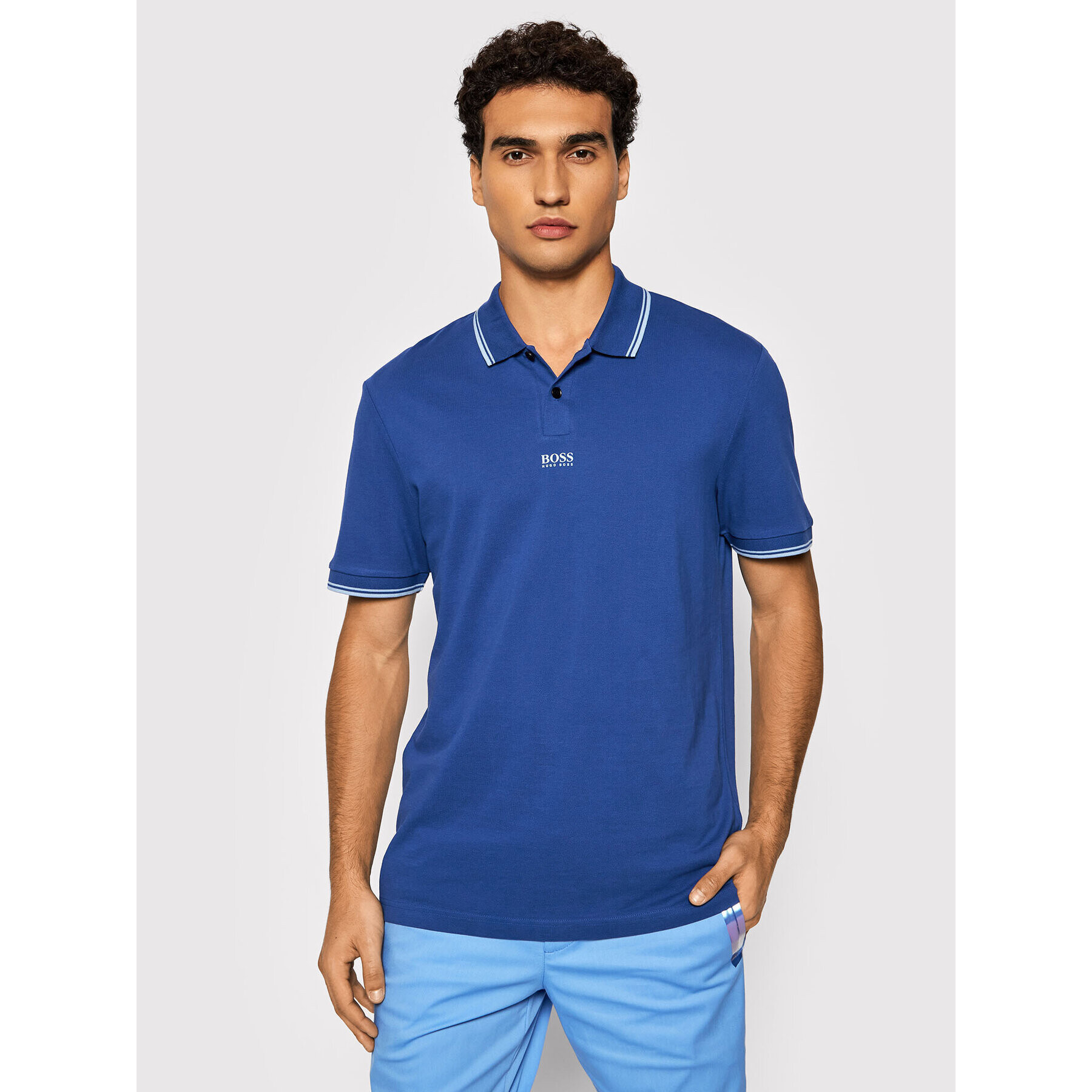 Boss Polokošile Pchup 1 50449367 Modrá Regular Fit - Pepit.cz