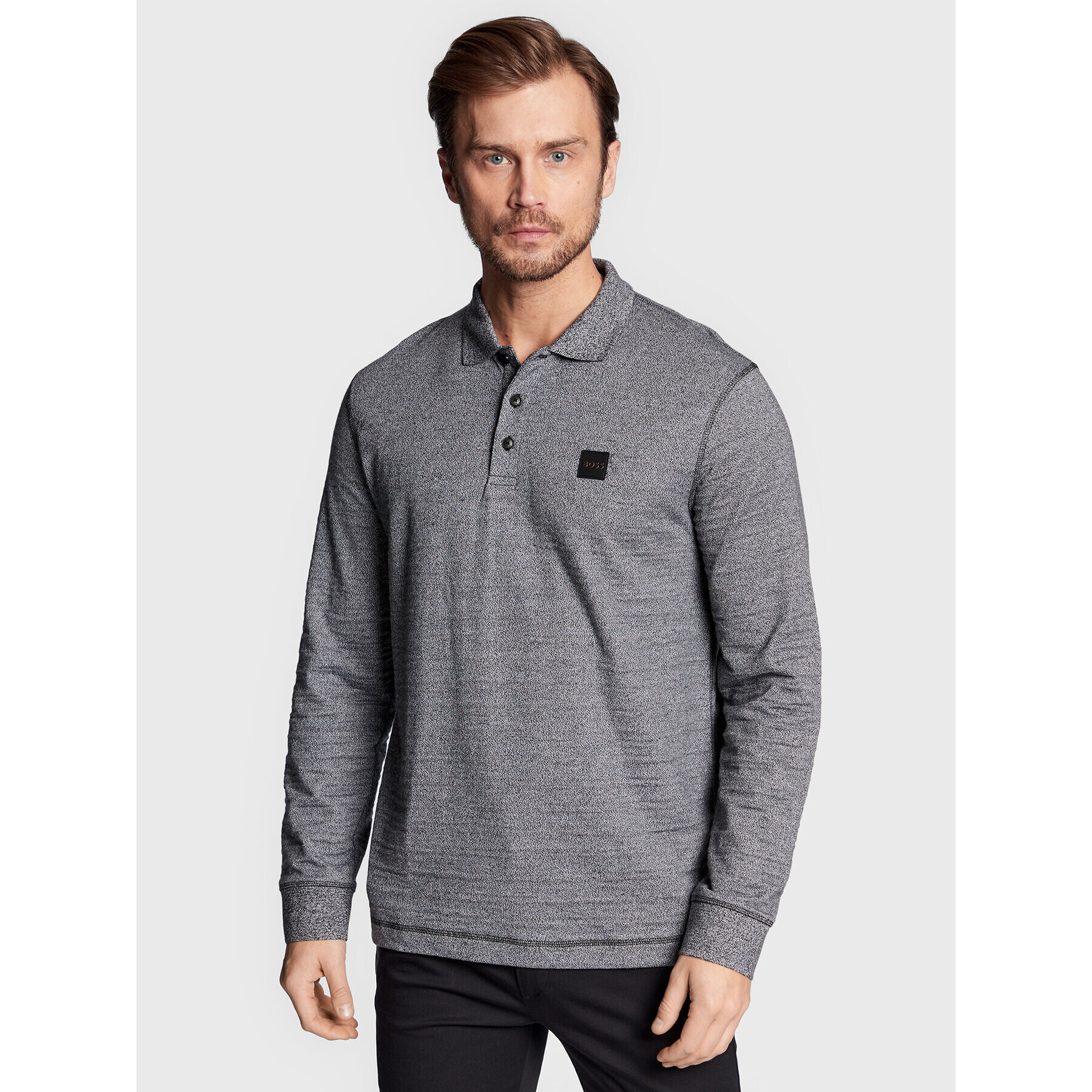 Boss Polokošile Peheather 50477072 Šedá Regular Fit - Pepit.cz