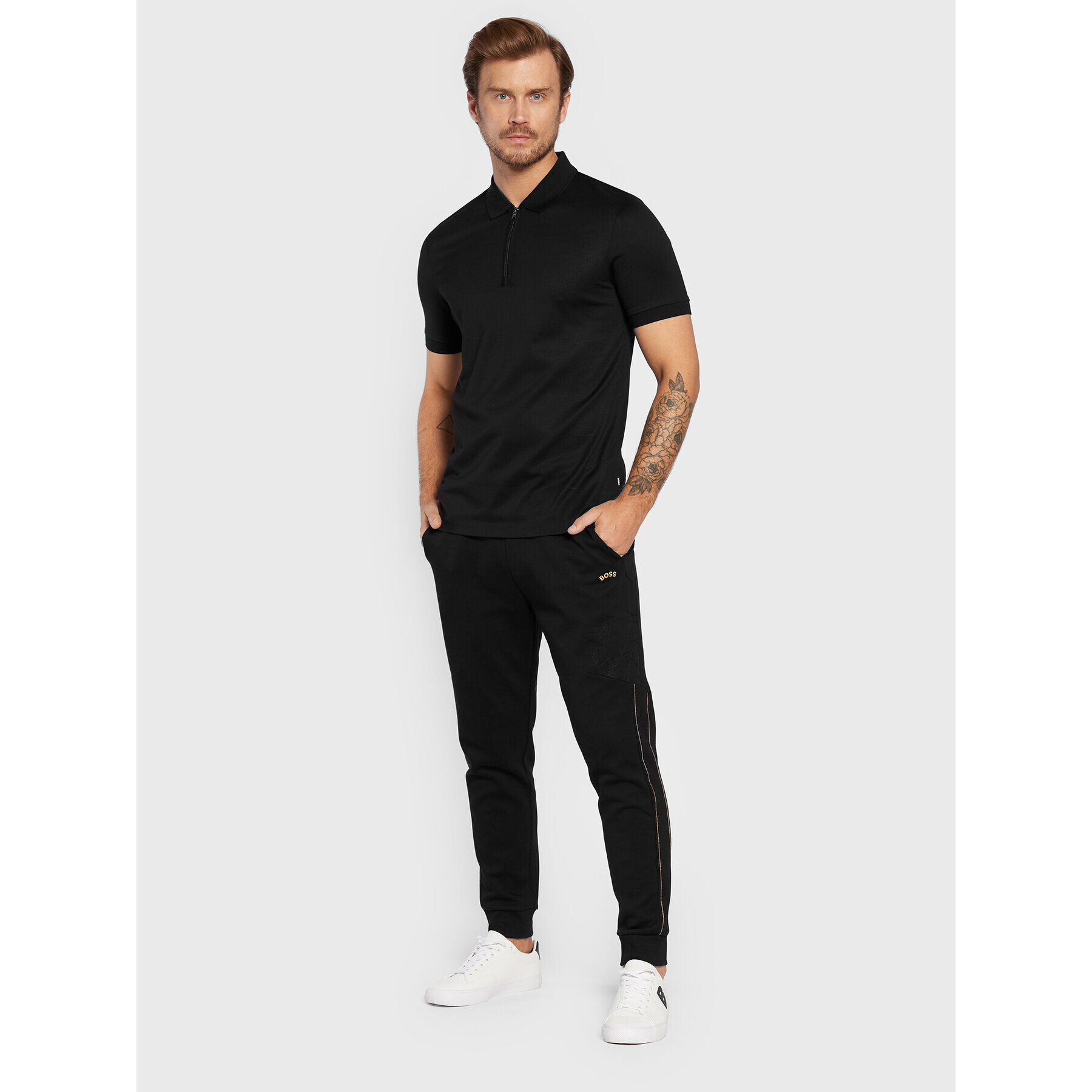 Boss Polokošile Polston 28 50477278 Černá Slim Fit - Pepit.cz