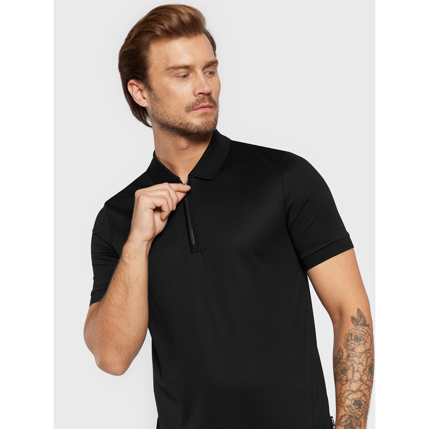 Boss Polokošile Polston 28 50477278 Černá Slim Fit - Pepit.cz