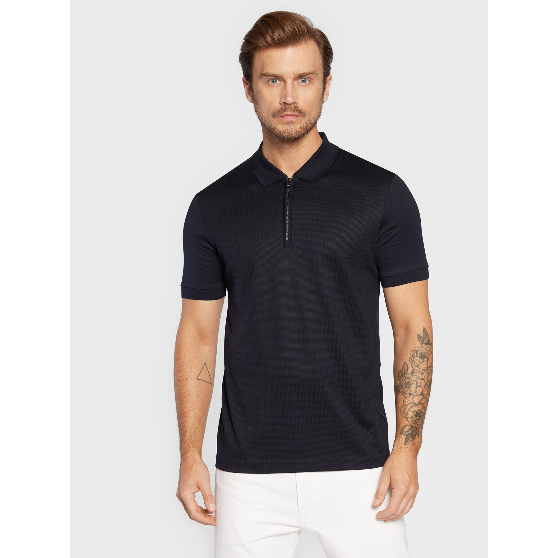 Boss Polokošile Polston 28 50477278 Tmavomodrá Slim Fit - Pepit.cz