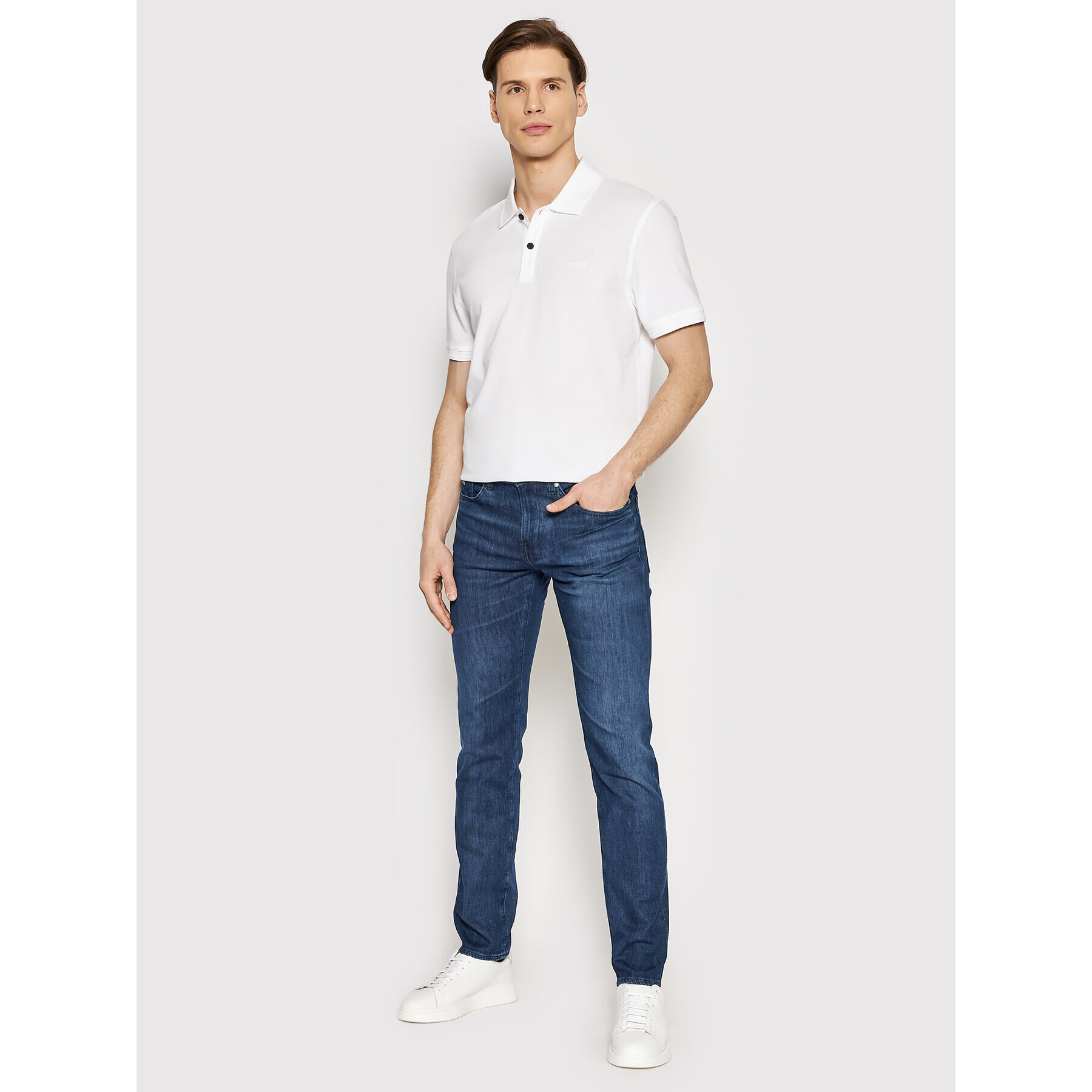 Boss Polokošile Prime 50468576 Bílá Regular Fit - Pepit.cz