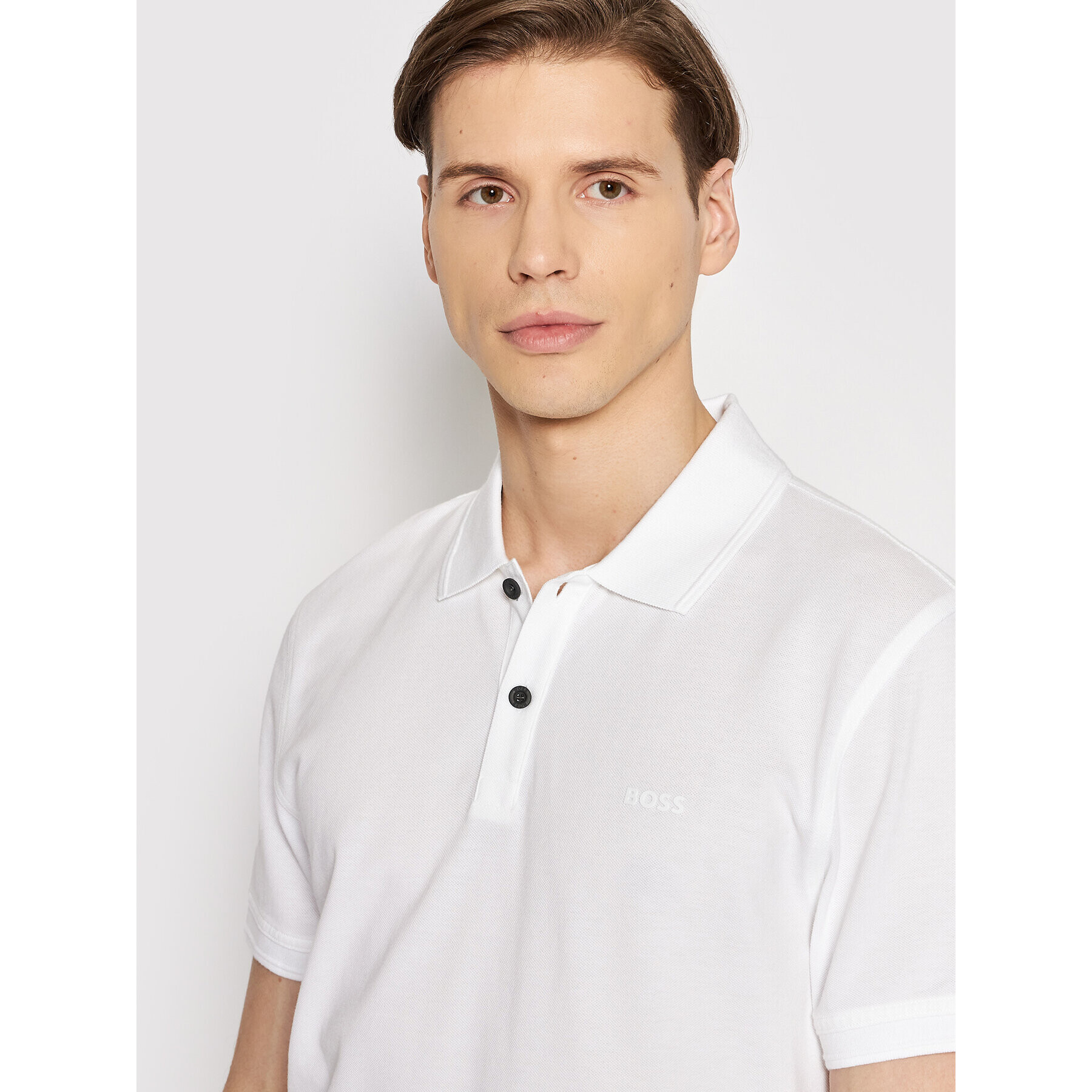 Boss Polokošile Prime 50468576 Bílá Regular Fit - Pepit.cz