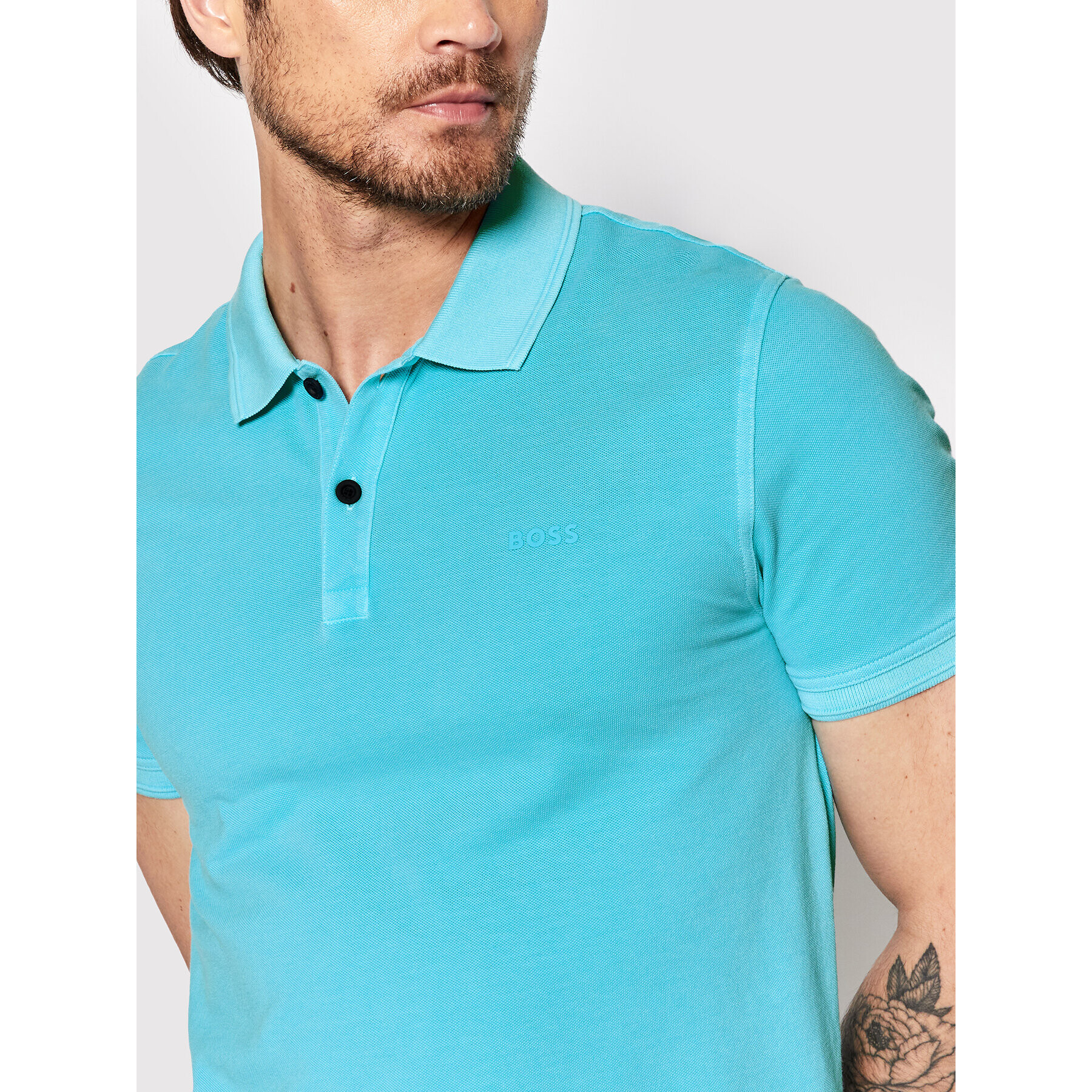 Boss Polokošile Prime 50468576 Modrá Slim Fit - Pepit.cz