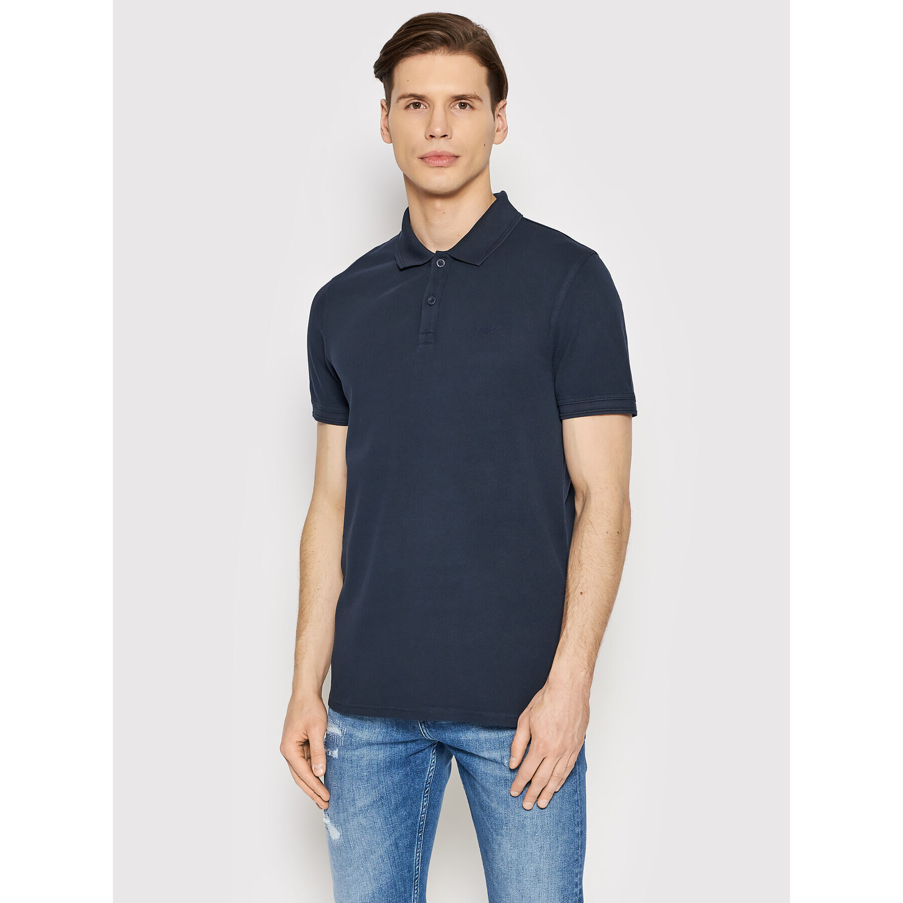 Boss Polokošile Prime 50468576 Tmavomodrá Slim Fit - Pepit.cz