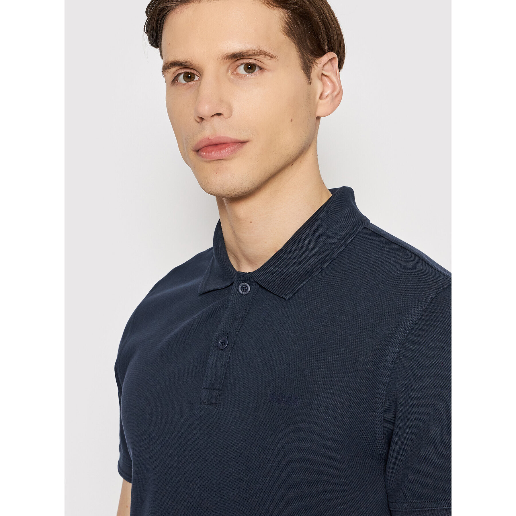 Boss Polokošile Prime 50468576 Tmavomodrá Slim Fit - Pepit.cz