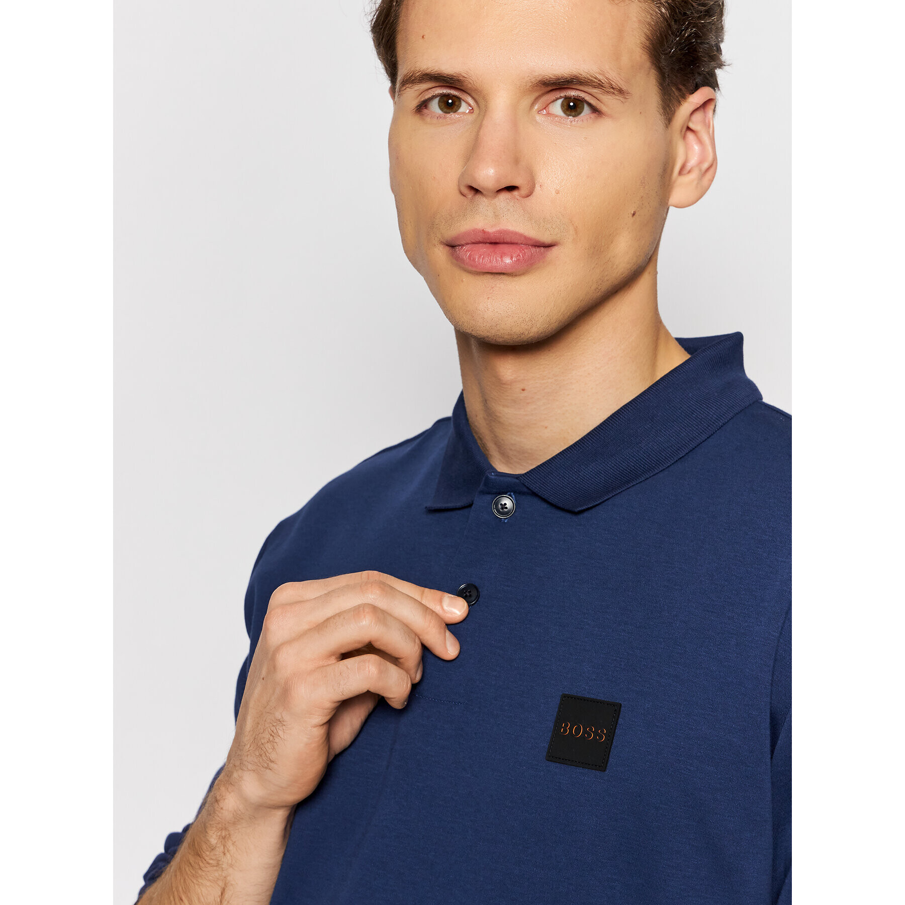 Boss Polokošile Pslogo 50456796 Tmavomodrá Regular Fit - Pepit.cz