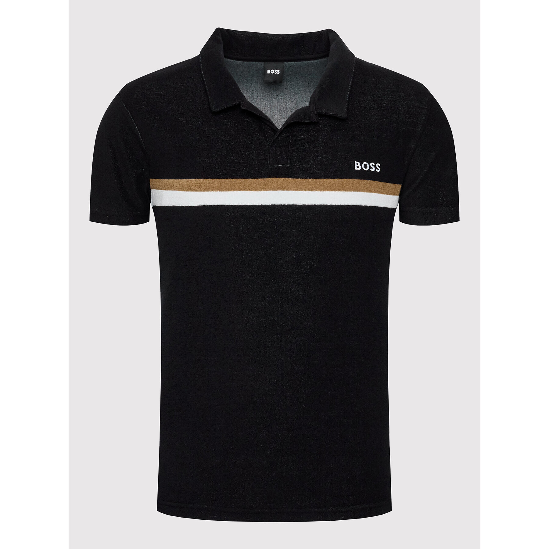 Boss Polokošile Terry 50469317 Černá Regular Fit - Pepit.cz